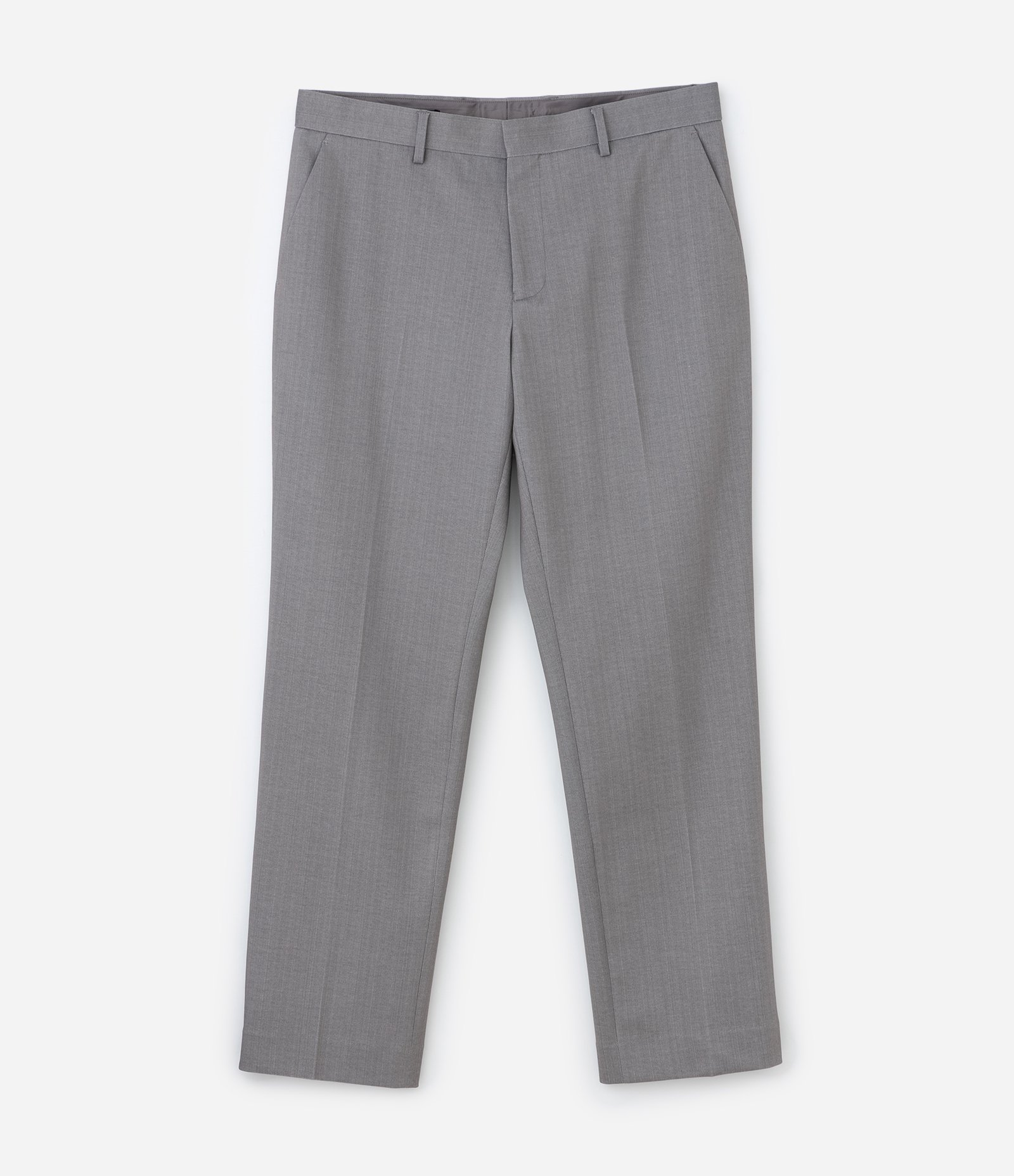 Calça Slim Comfort Alfaiatada e com Padronagem Espinha de Peixe Cinza 6