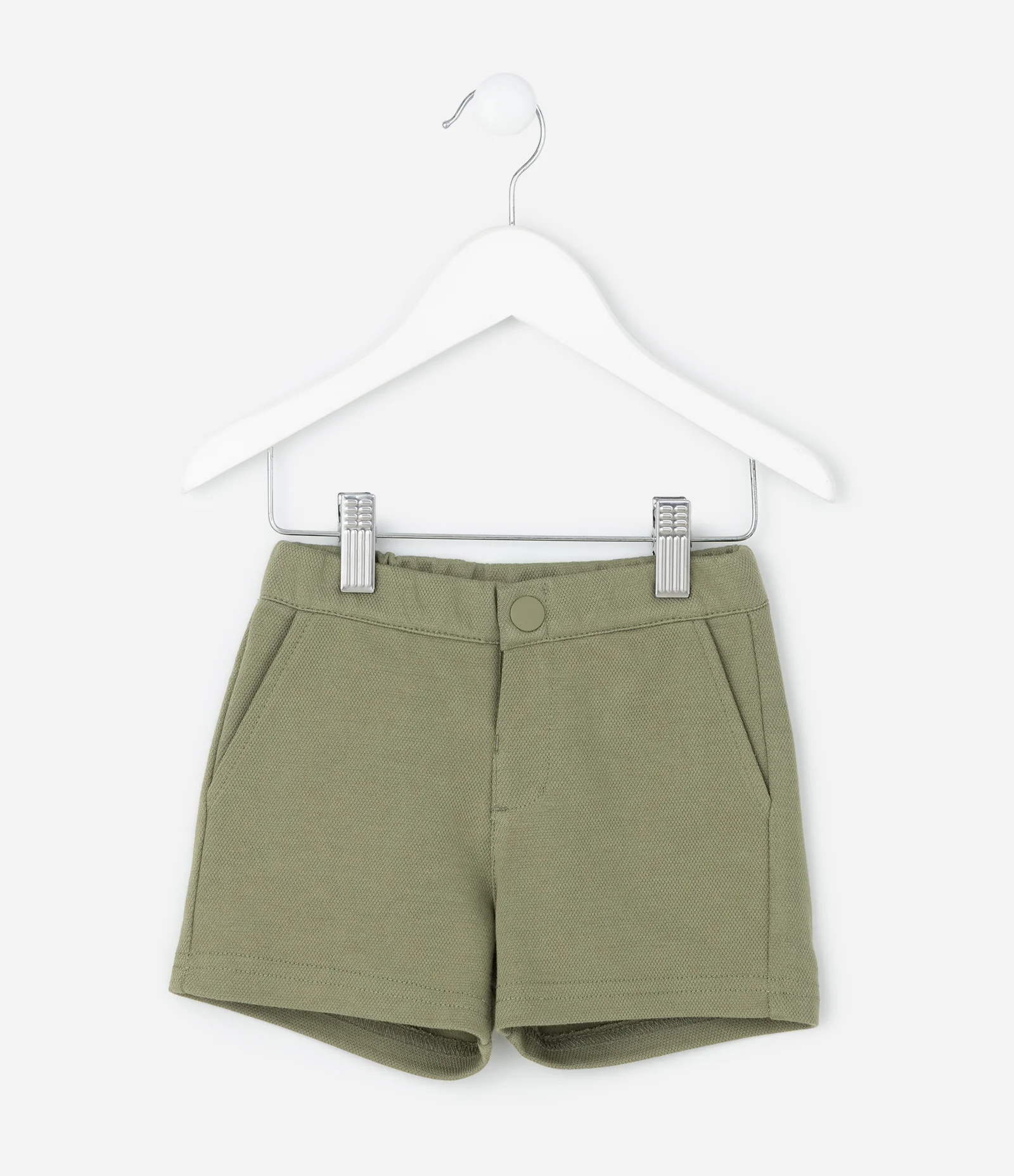 Bermuda Infantil com Bolso – Tam 1 a 5/6 Anos Verde Oliva 2