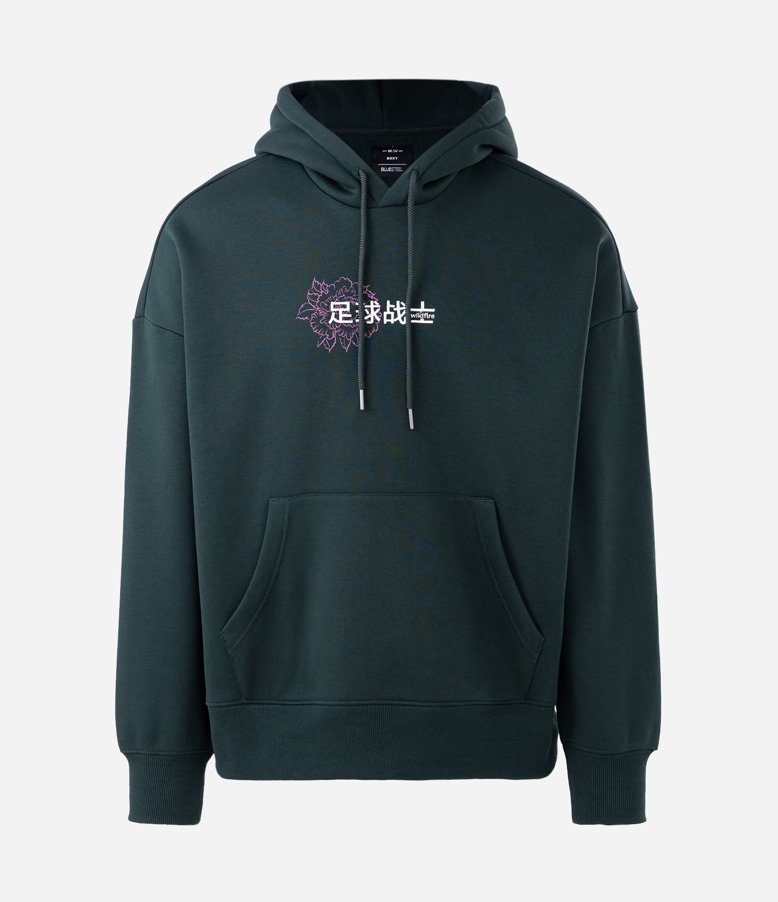 Blusão com Felpa e Lettering Azul 1