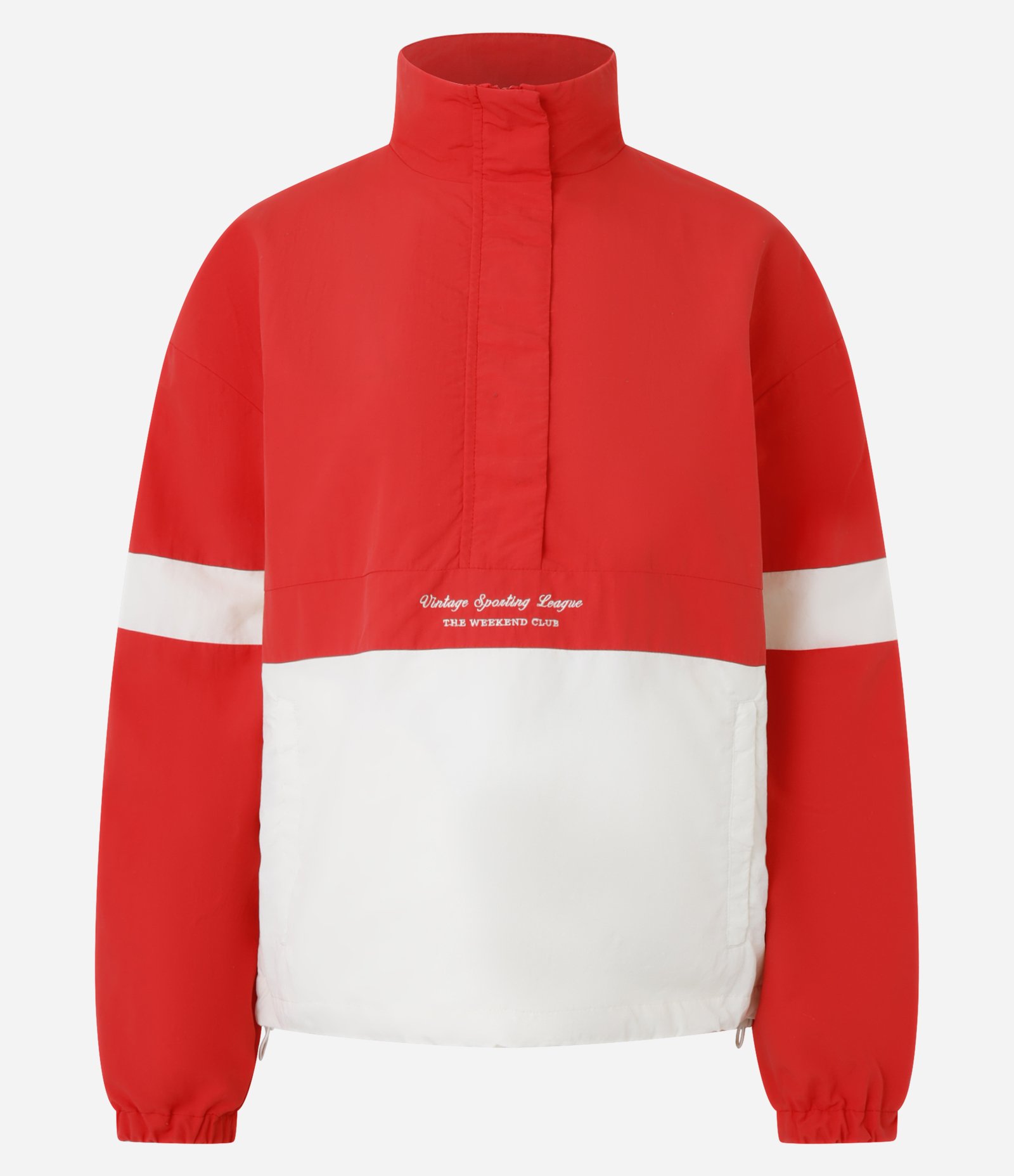 Jaqueta Esportiva Color Blocking com Tecnologia Dry e Bordado Vermelho 7