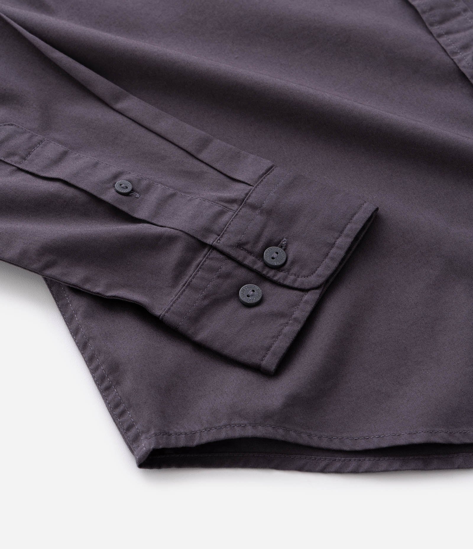 Camisa Manga Longa em Sarja com Bolsos Frontais Cinza 6