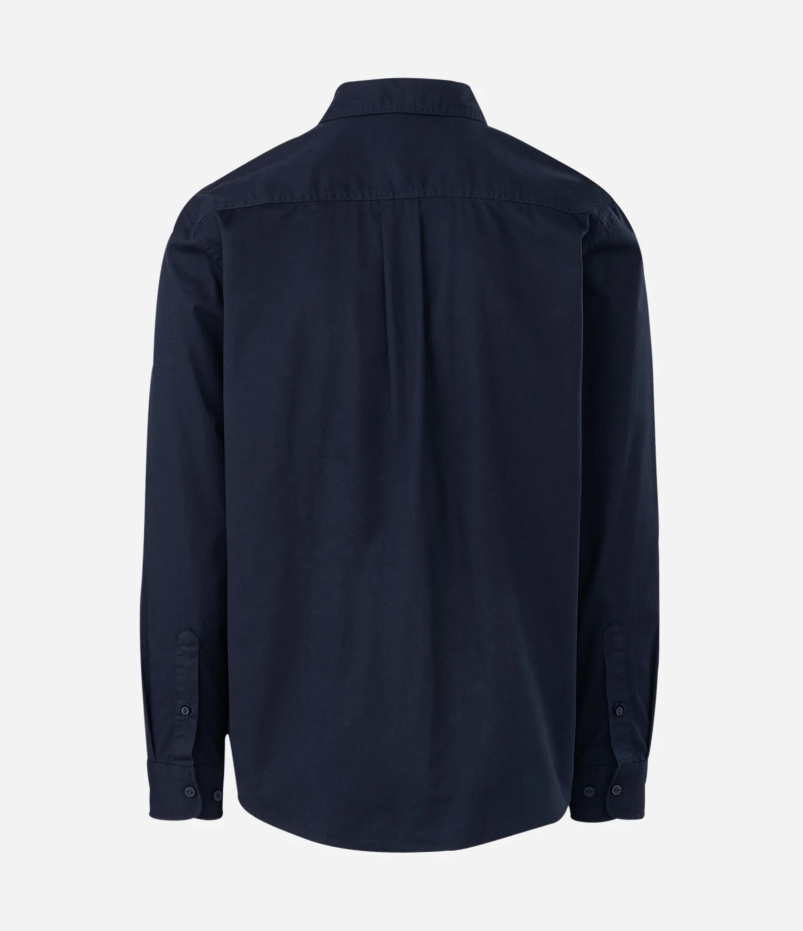 Camisa Manga Longa em Sarja com Bolsos Frontais Preto 2