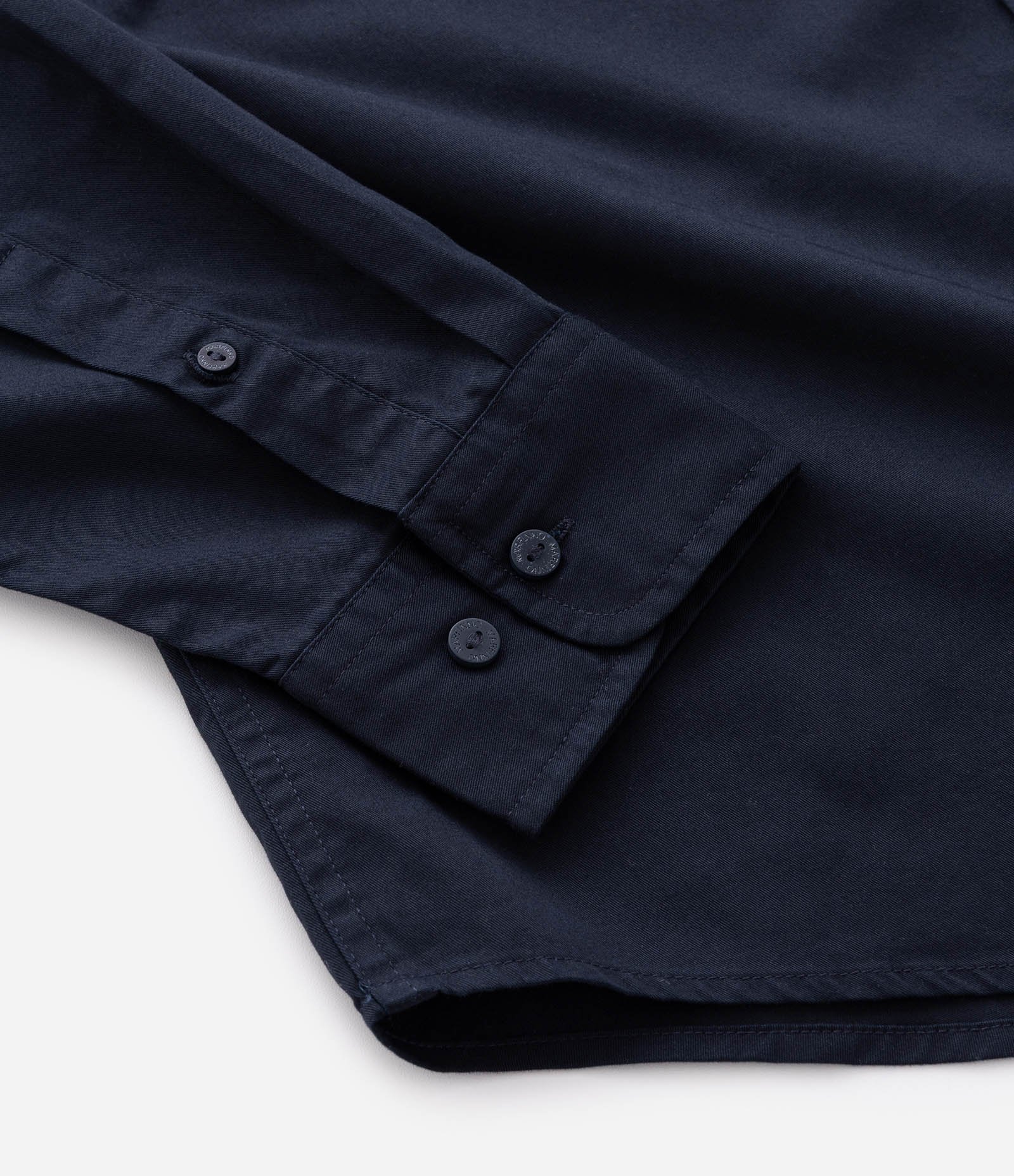 Camisa Manga Longa em Sarja com Bolsos Frontais Preto 3