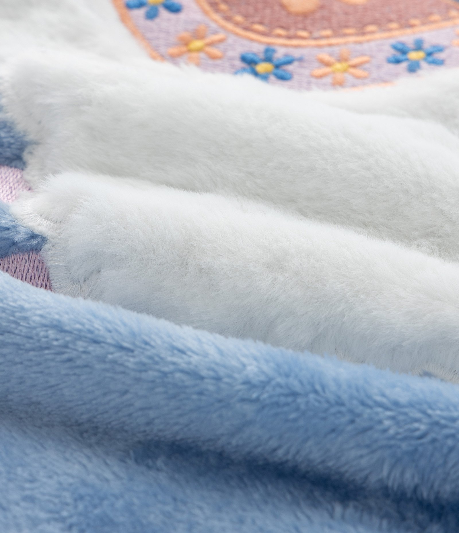Pijama Longo Infantil de Lhama em Fleece - Tam 4 aos 14 Anos Azul 10