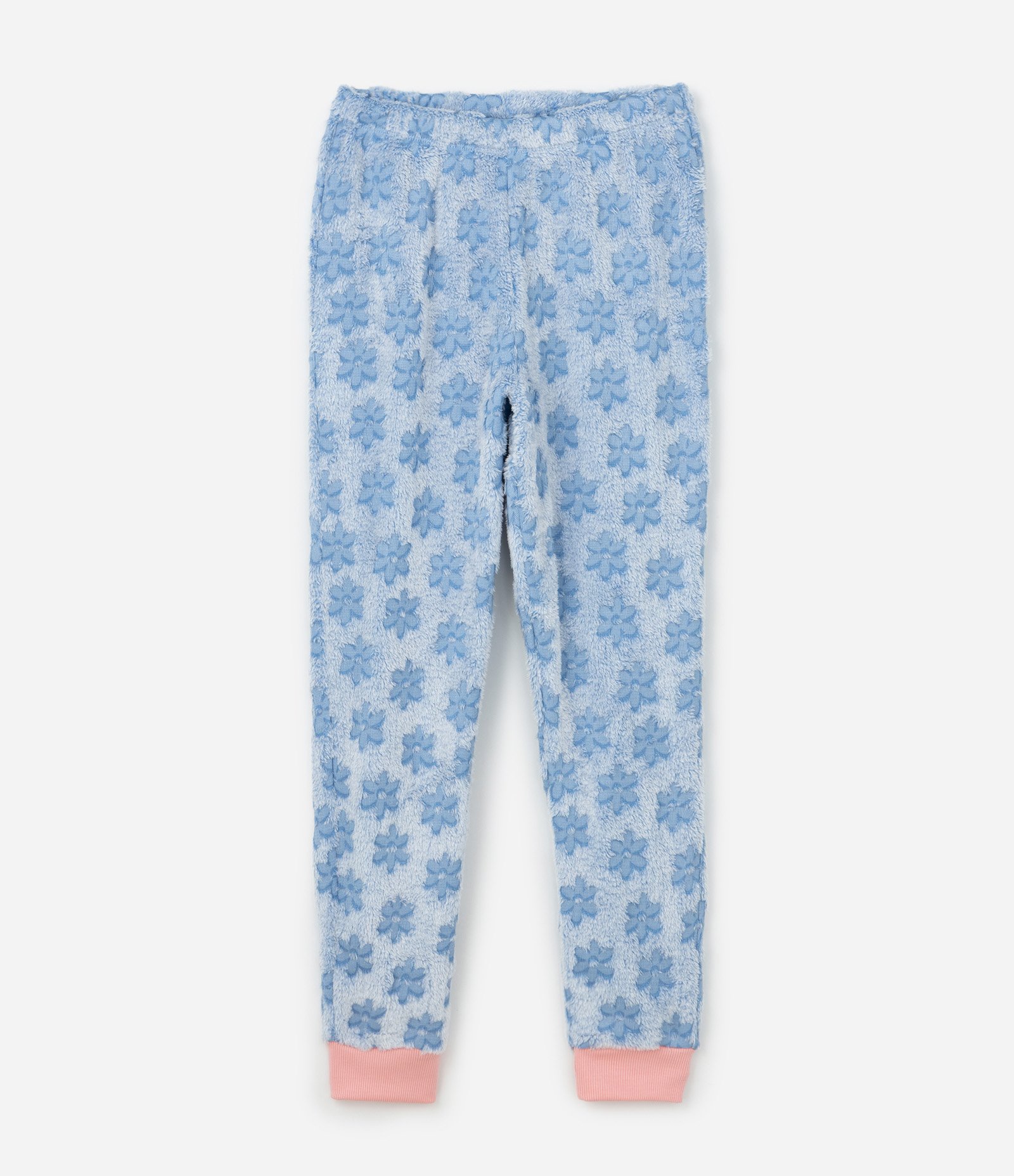 Pijama Longo Infantil de Lhama em Fleece - Tam 4 aos 14 Anos Azul 4