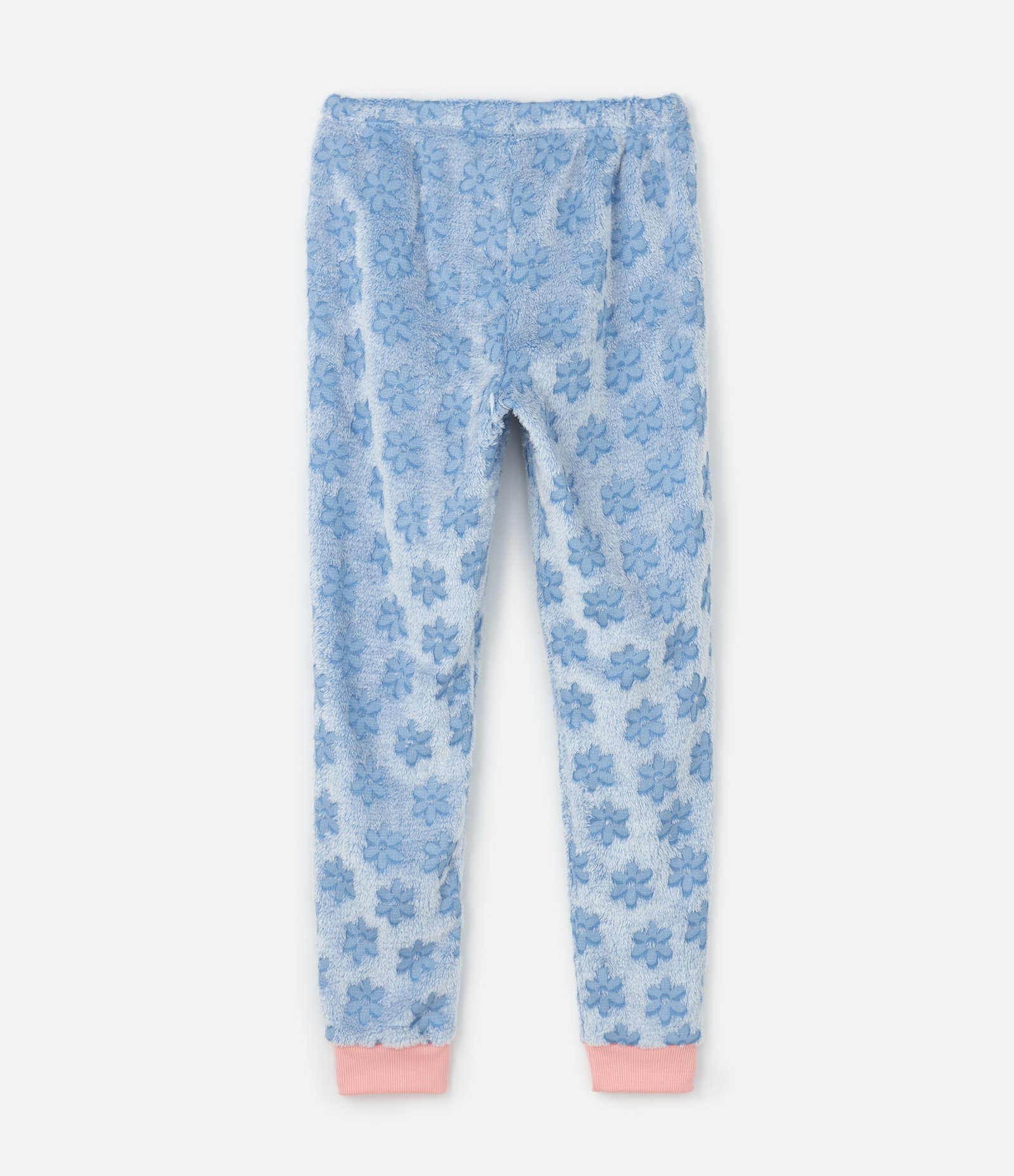 Pijama Longo Infantil de Lhama em Fleece - Tam 4 aos 14 Anos Azul 5