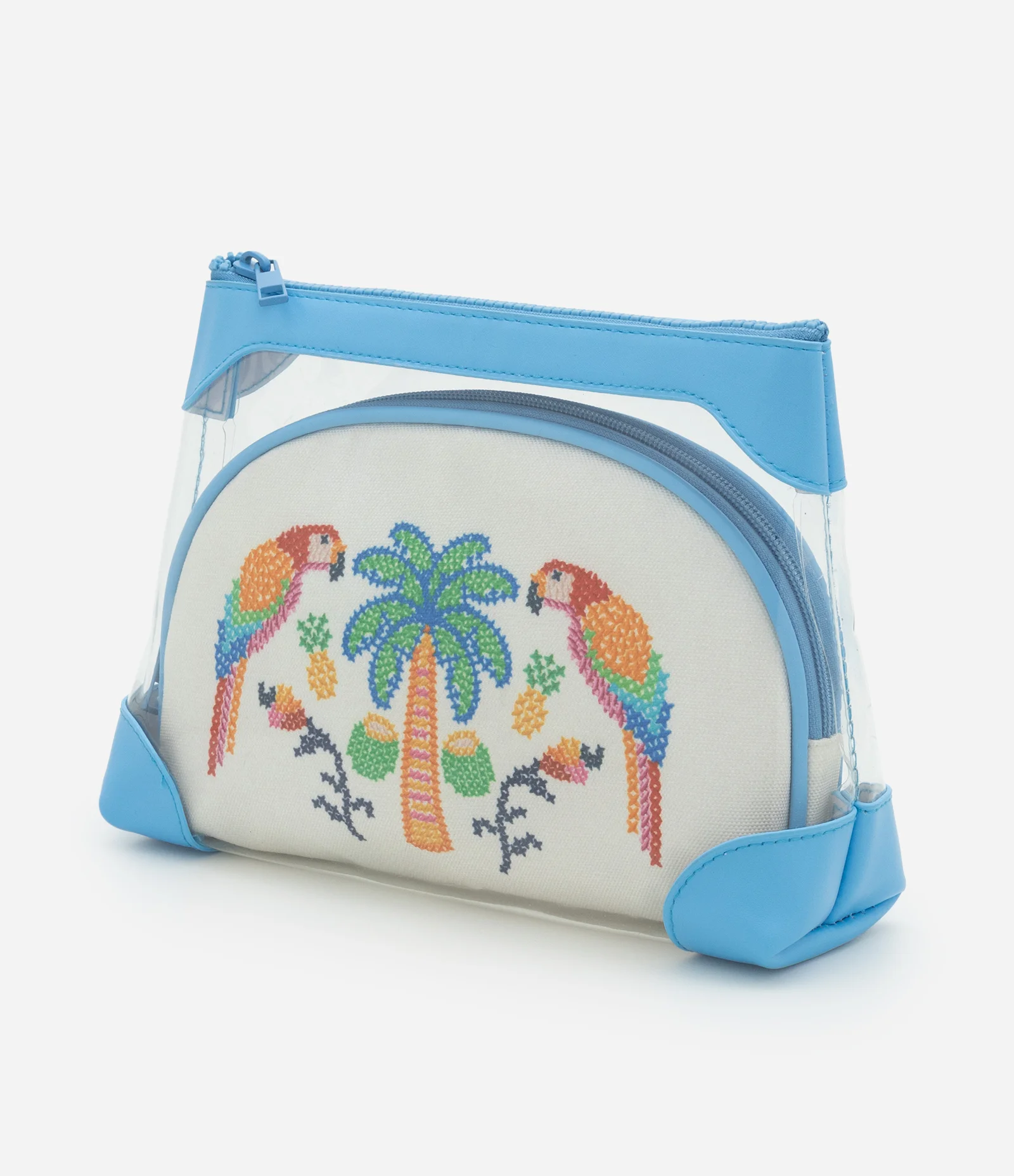 Kit Necessaires 2 em 1 com Estampa de Arara Multicores 1