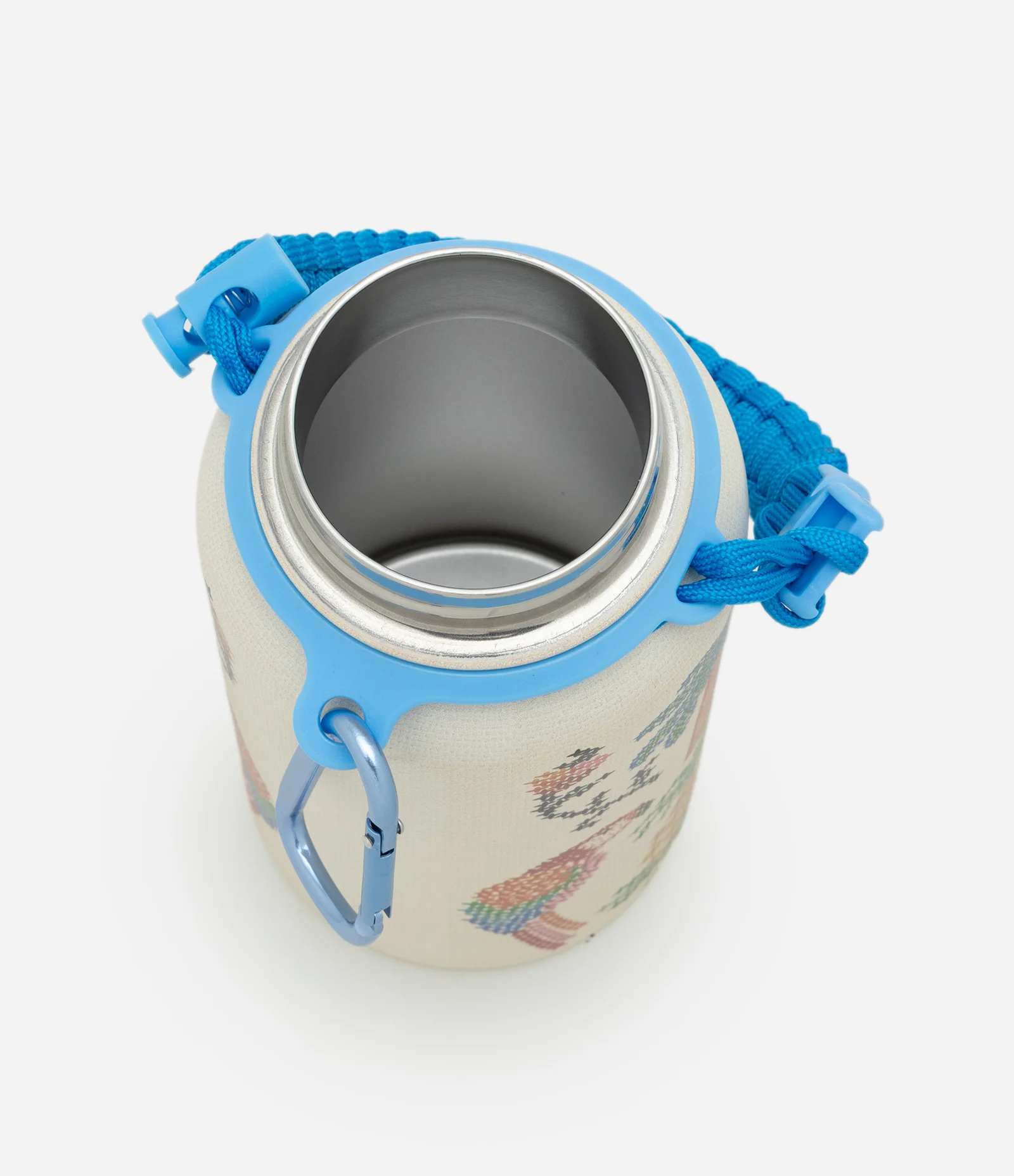 Garrafa Térmica com Estampa Tropical e Alça de Corda 800ml Multicores 2