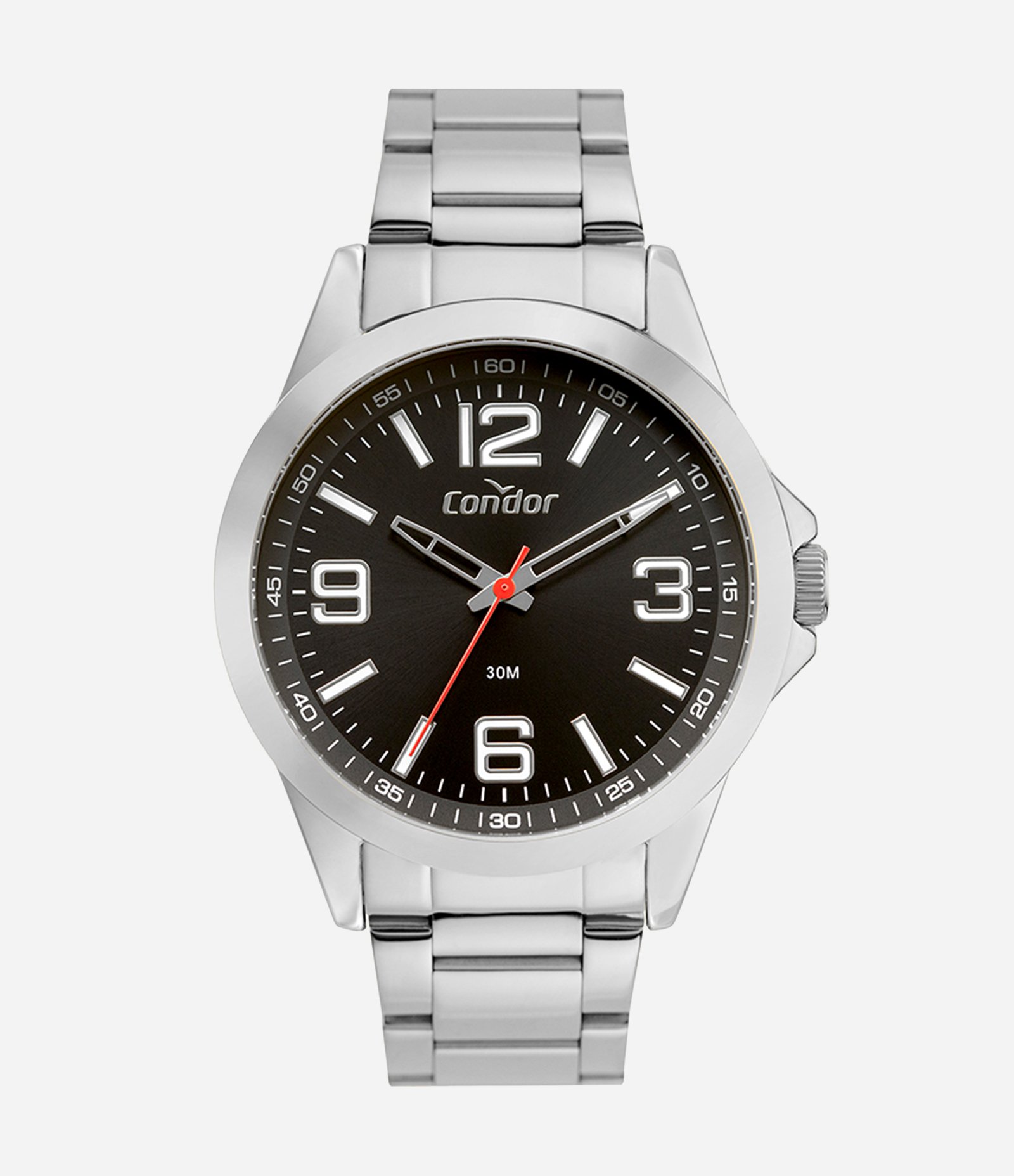 Relógio Analógico Aço Masculino Condor Prata 1