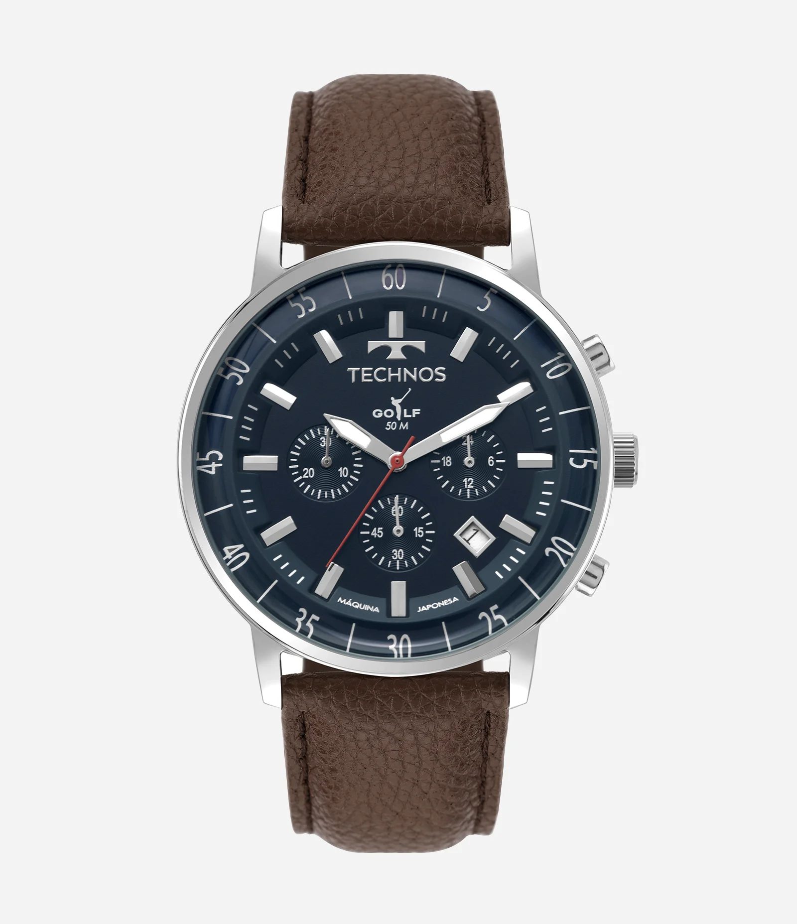 Relógio Analógico com Pulseira Couro Technos em Aço JS25BCN 0A Prata 1