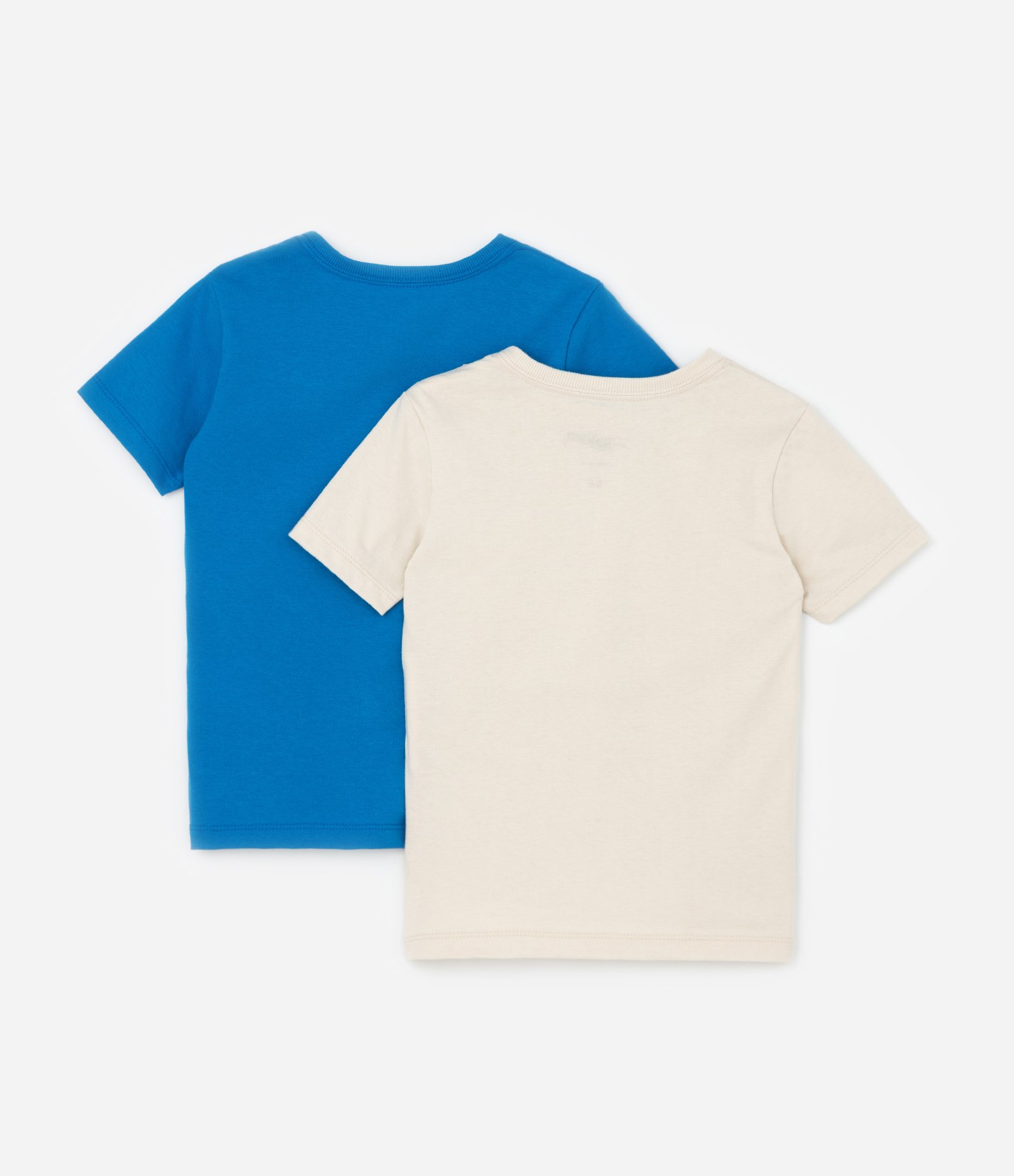 Kit 02 Camisetas Infantis com Estampa Hot Wheels - Tam 4 a 10 Anos Azul/Bege 2