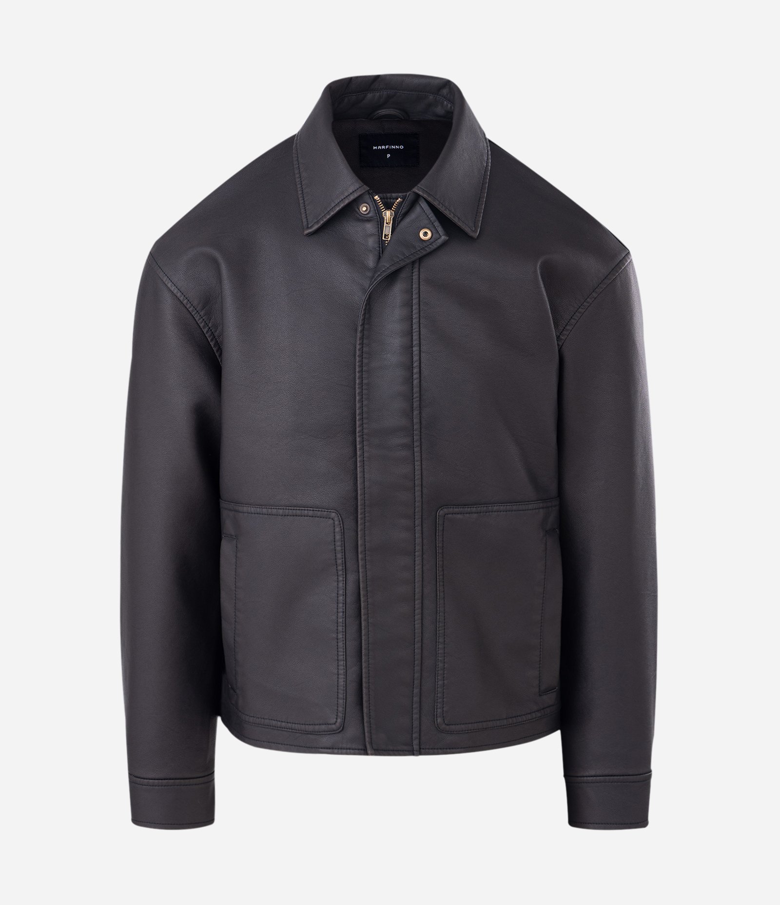 Jaqueta em PU com Efeito Lavado Preto 3