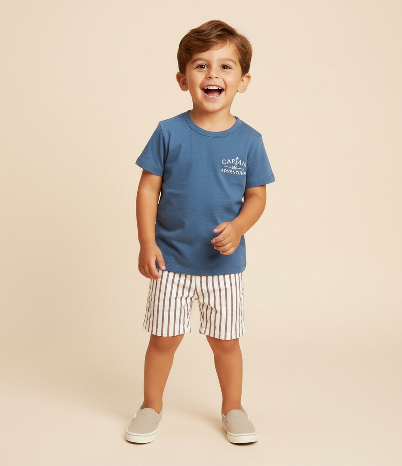 Conjunto Infantil em Algodão com Estampa de Foca - 1 a 5/6 Azul 1