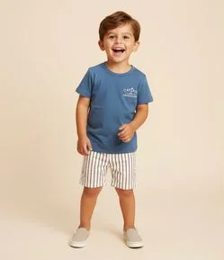 Conjunto Infantil em Algodão com Estampa de Foca - 1 a 5/6