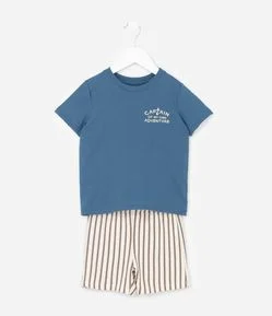 Conjunto Infantil em Algodão com Estampa de Foca - 1 a 5/6
