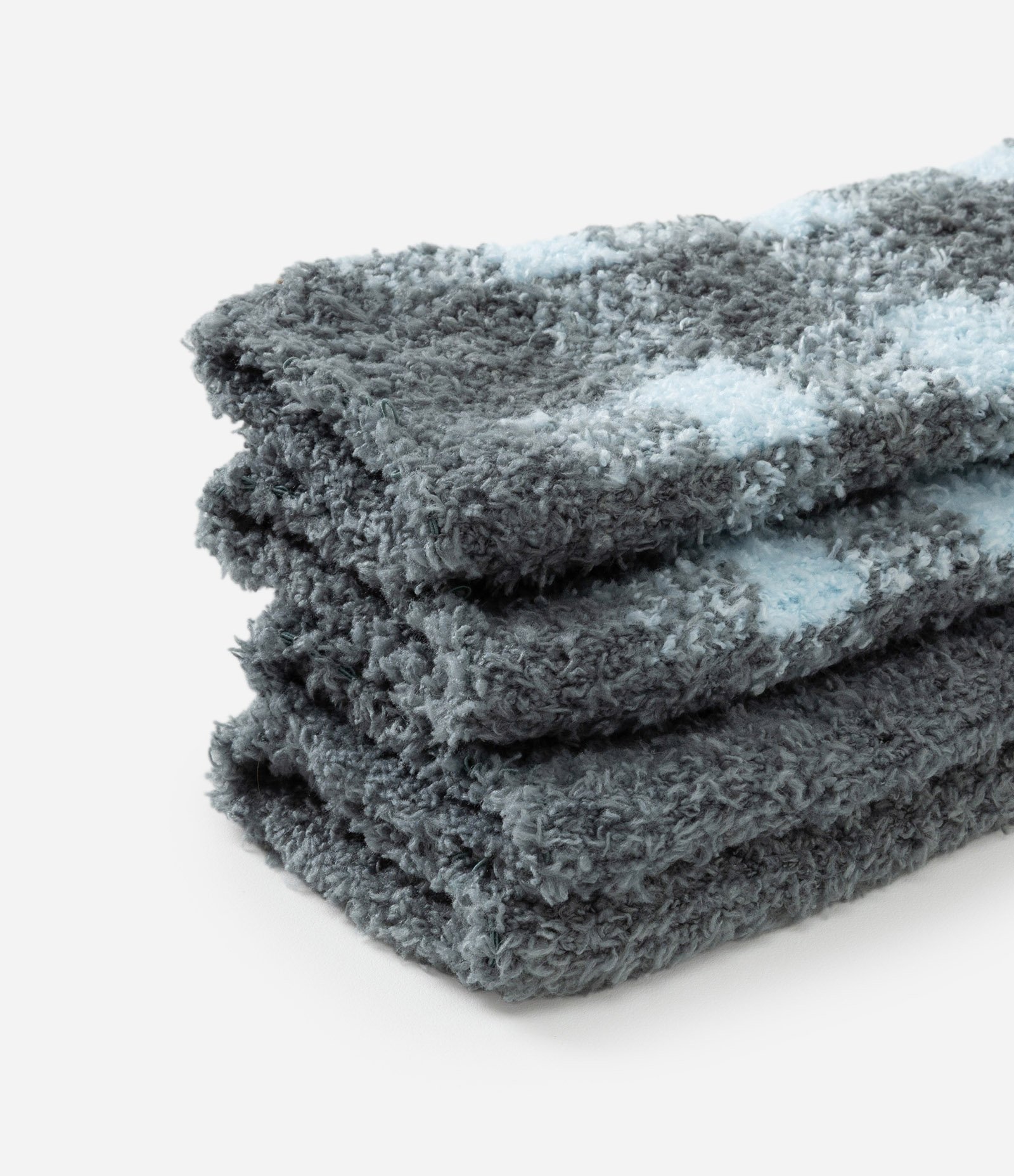 Kit 02 Meias Cano Alto em Chenille Cinza 4