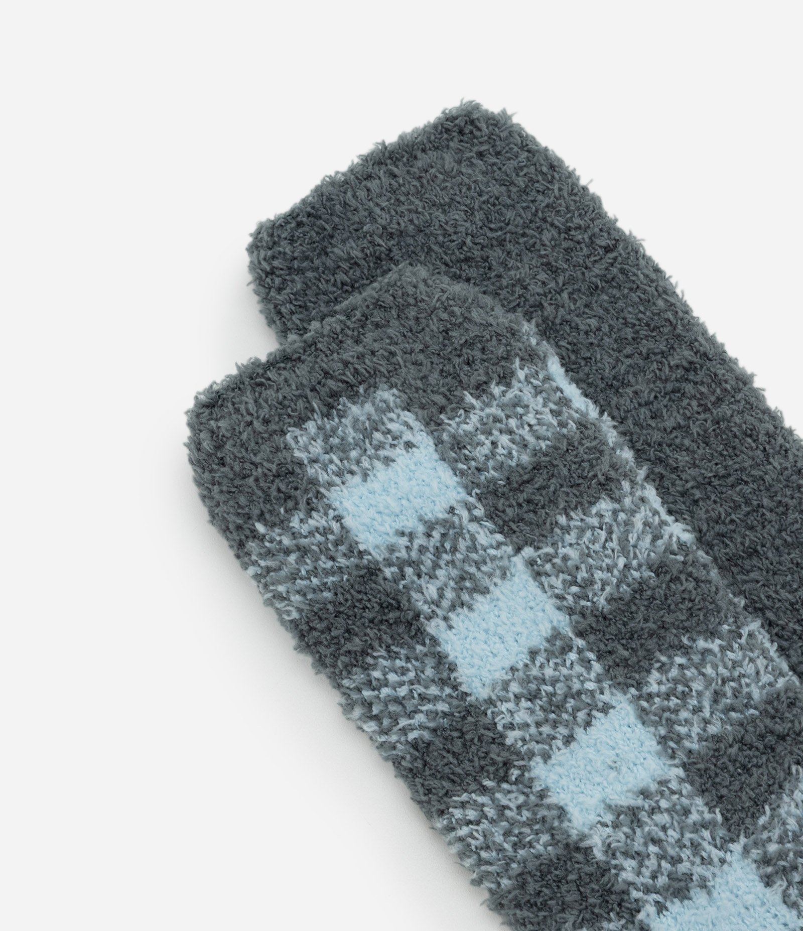 Kit 02 Meias Cano Alto em Chenille Cinza 5