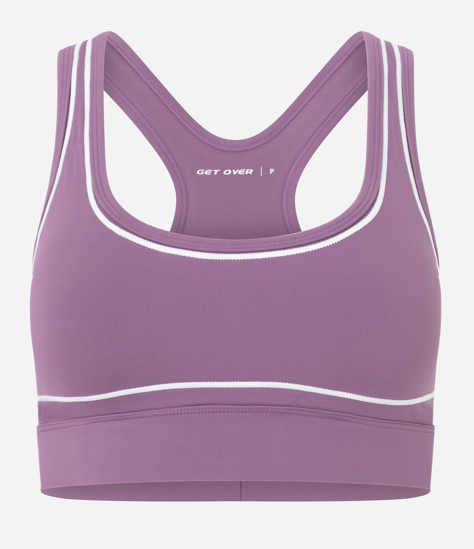 Top Esportivo Nadador em Microfibra com Frisos Contrastantes e Bojo Removível Roxo 5