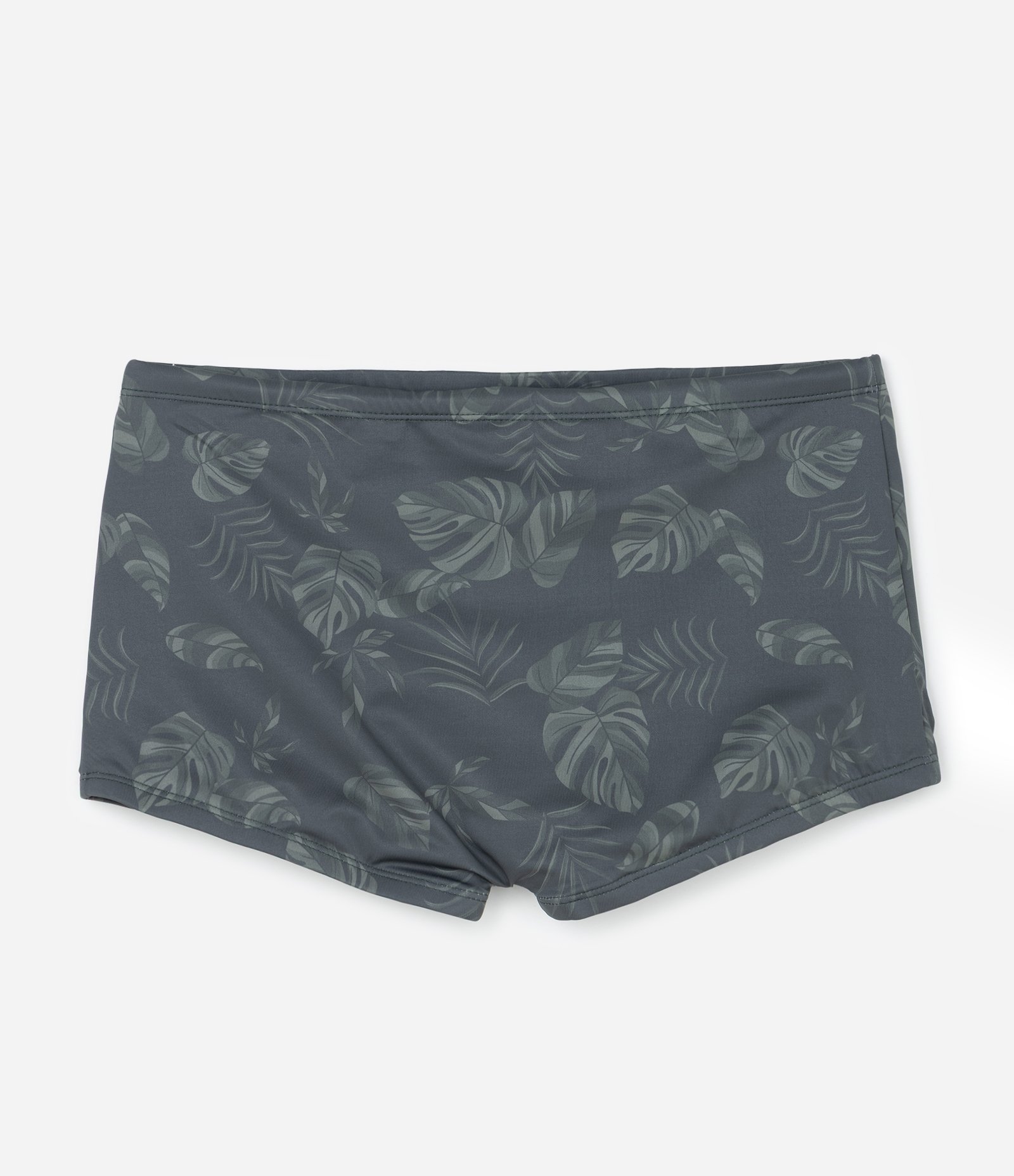 Sunga Boxer em Microfibra com Estampa de Folhagem Cinza 3