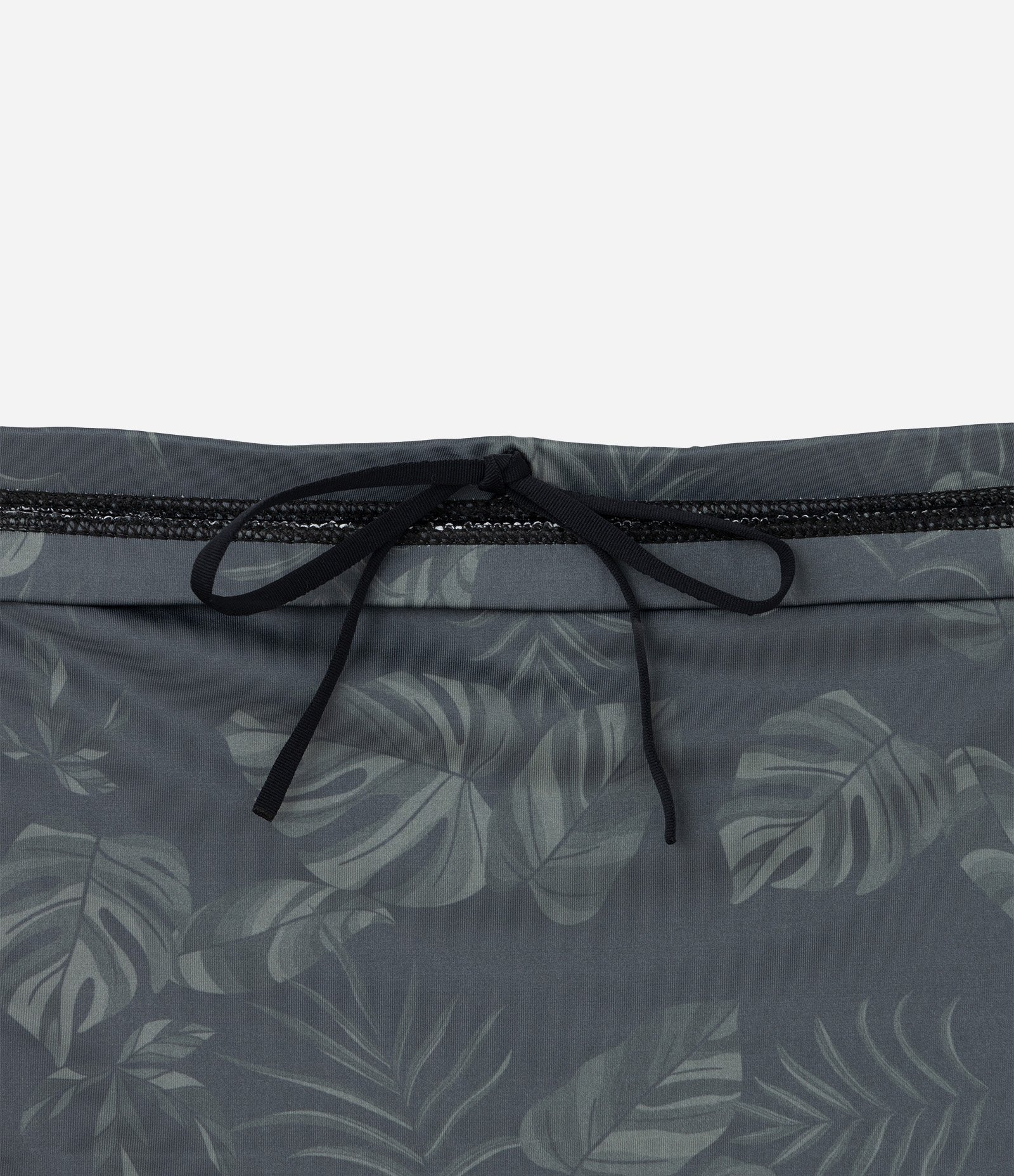 Sunga Boxer em Microfibra com Estampa de Folhagem Cinza 6