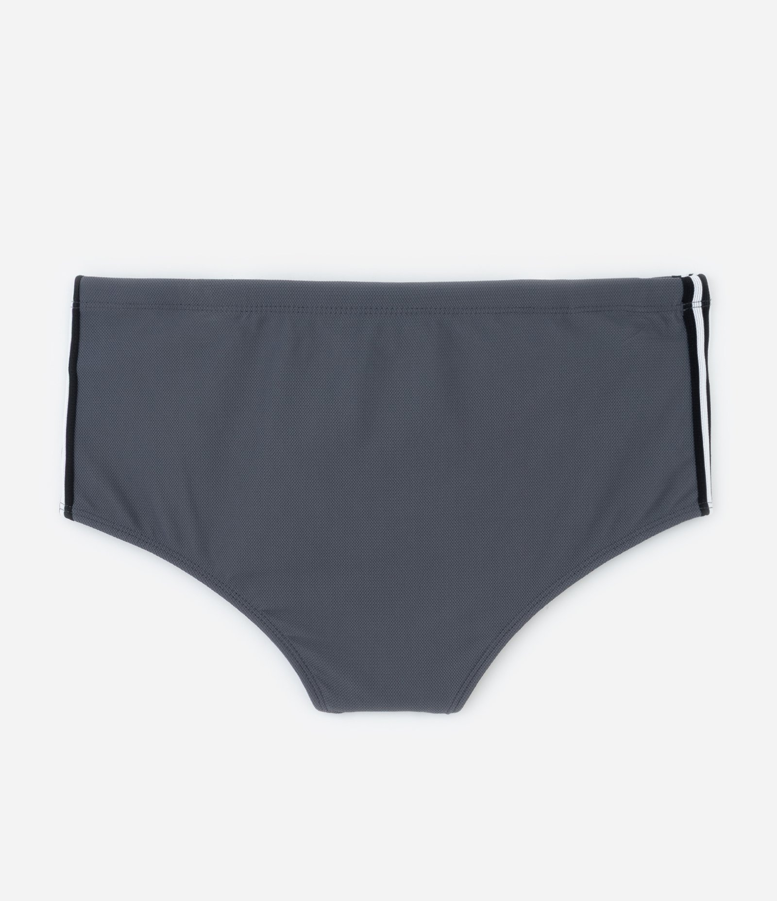 Sunga em Microfibra Leve com Listras Laterais Cinza 2