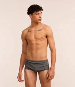 Sunga em Microfibra Leve com Listras Laterais