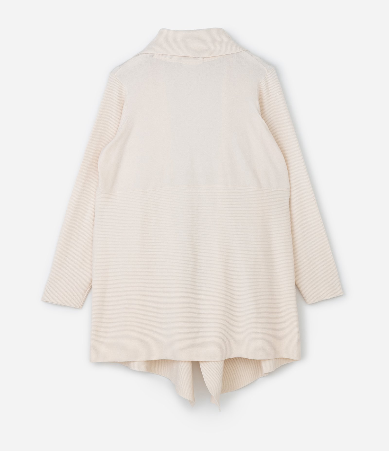 Cardigan Alongado em Tricô com Pontas Curve & Plus Size Off White 2