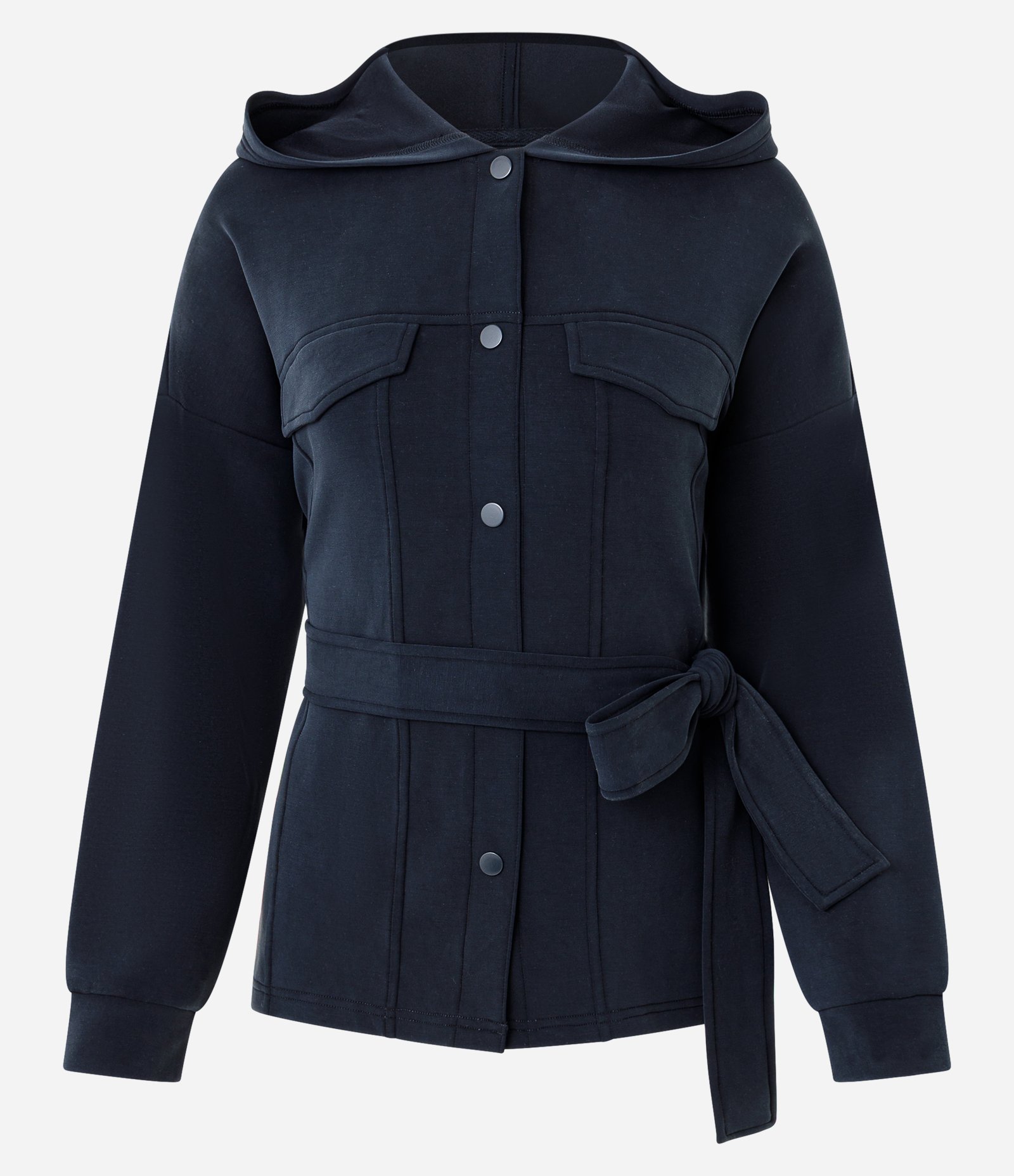 Jaqueta Utilitária Esportiva em Poliamida com Capuz Preto 6