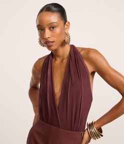 Body em Tule Frente Única com Costas Diferenciadas