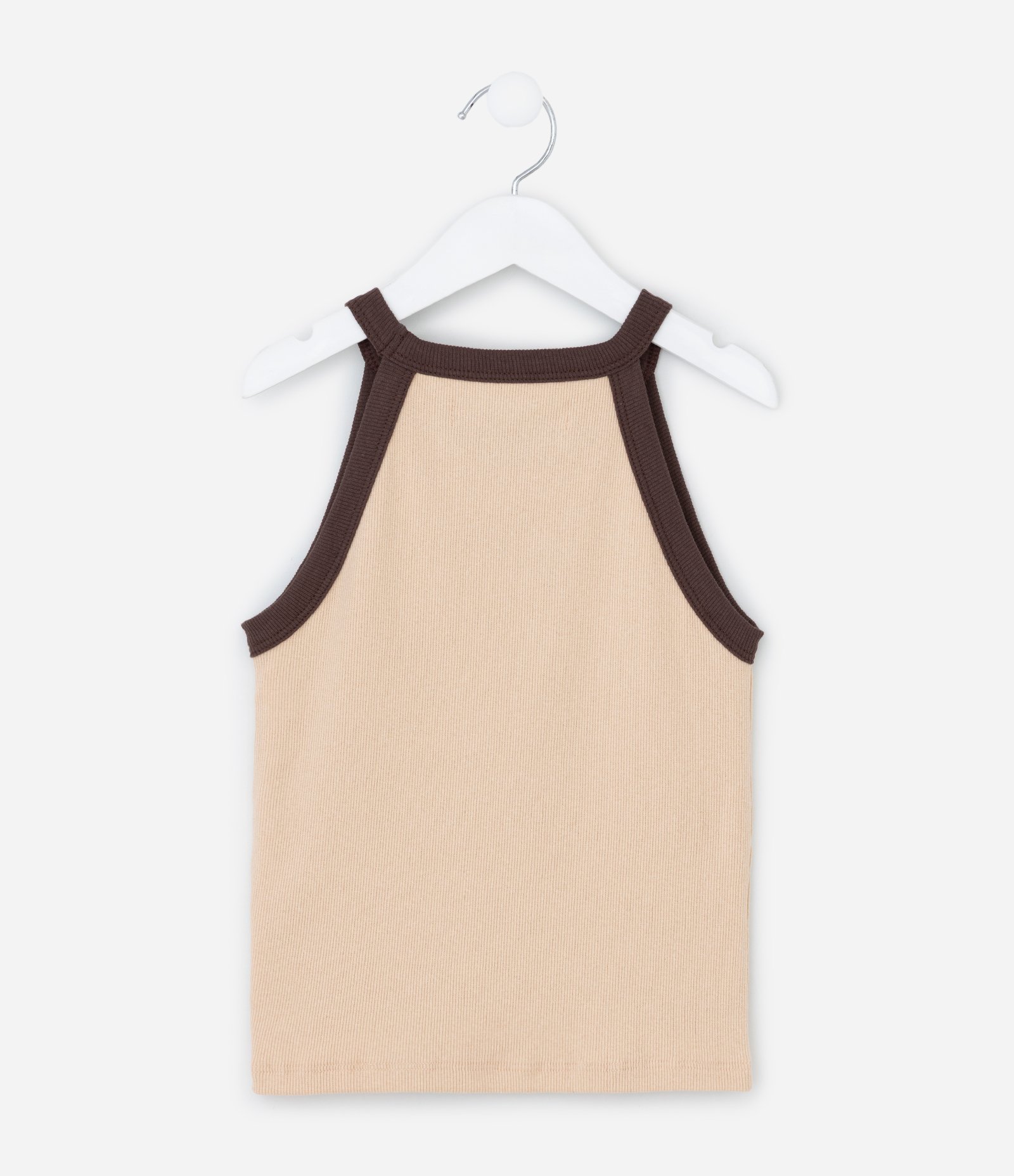 Regata Infantil Baby Tee em Ribana com Lettering NYC – Tam 7 a 14 Anos Bege 3