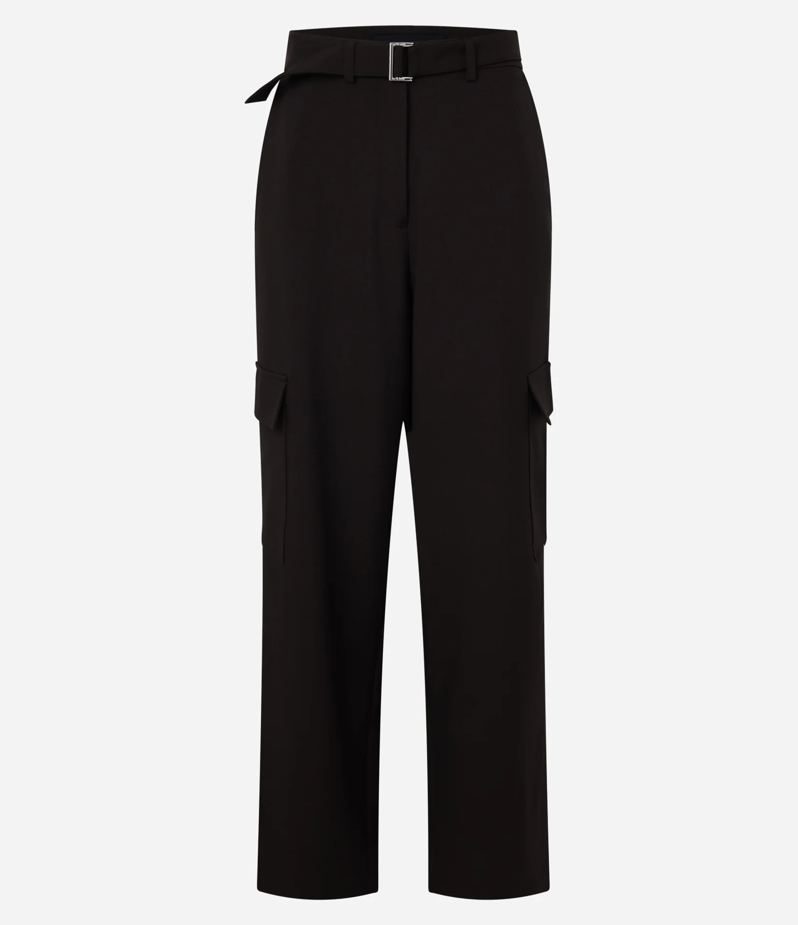 Calça de Alfaiataria com Cinto e Bolsos Cargo Marrom 5