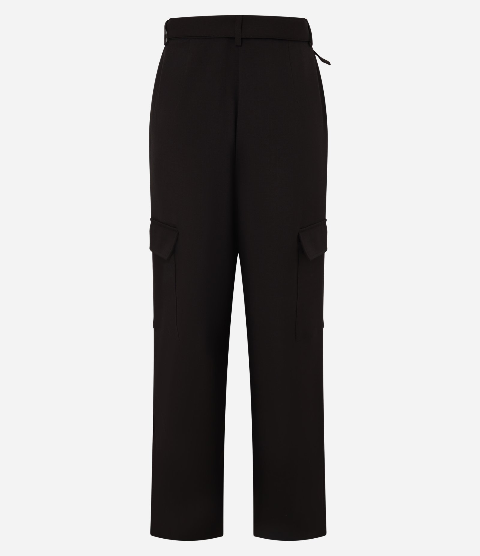 Calça de Alfaiataria com Cinto e Bolsos Cargo Marrom 6