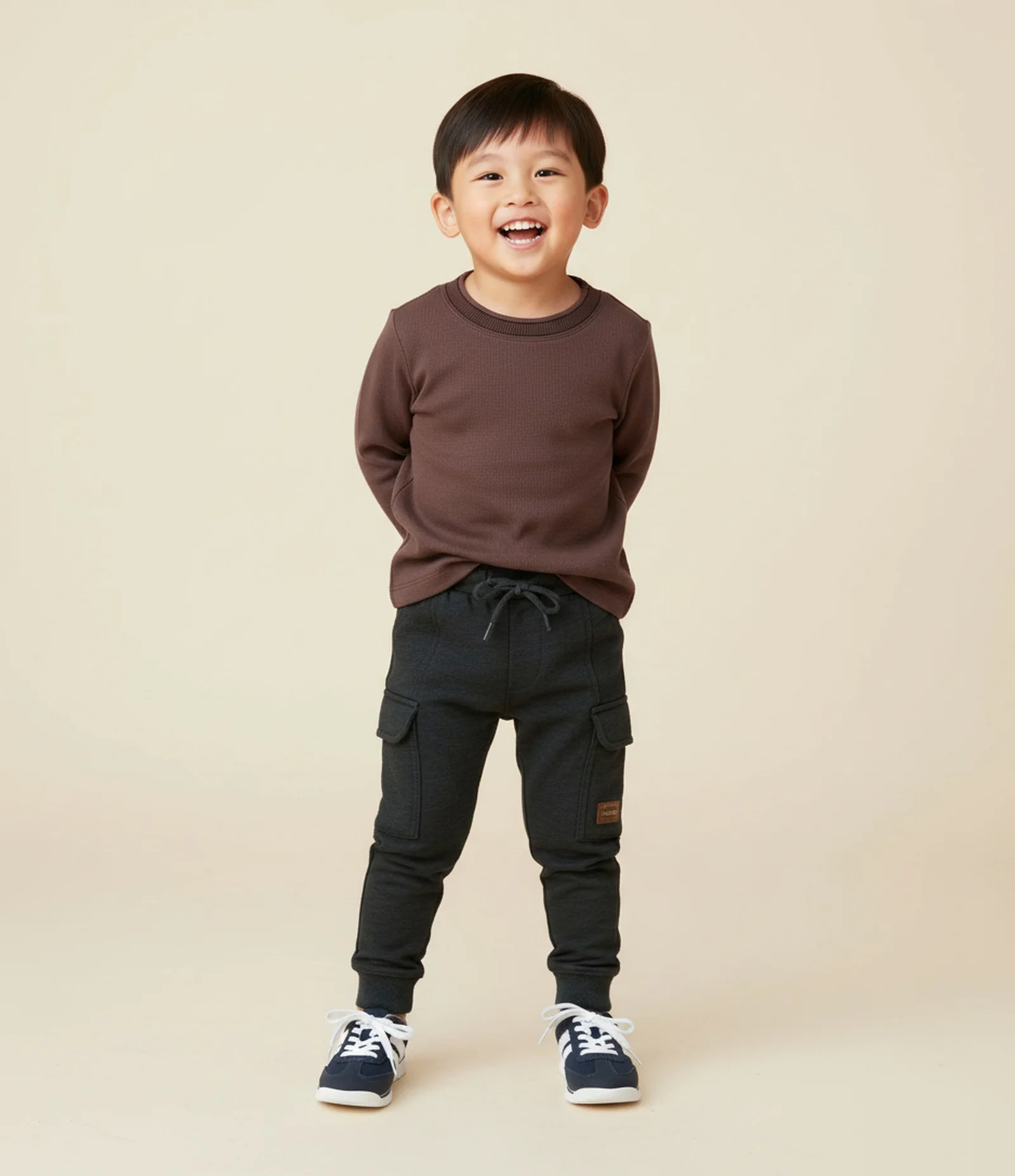 Calça Infantil em Moletom com Bolsos Cargo – Tam 1 a 5/6 Anos Verde Escuro 1