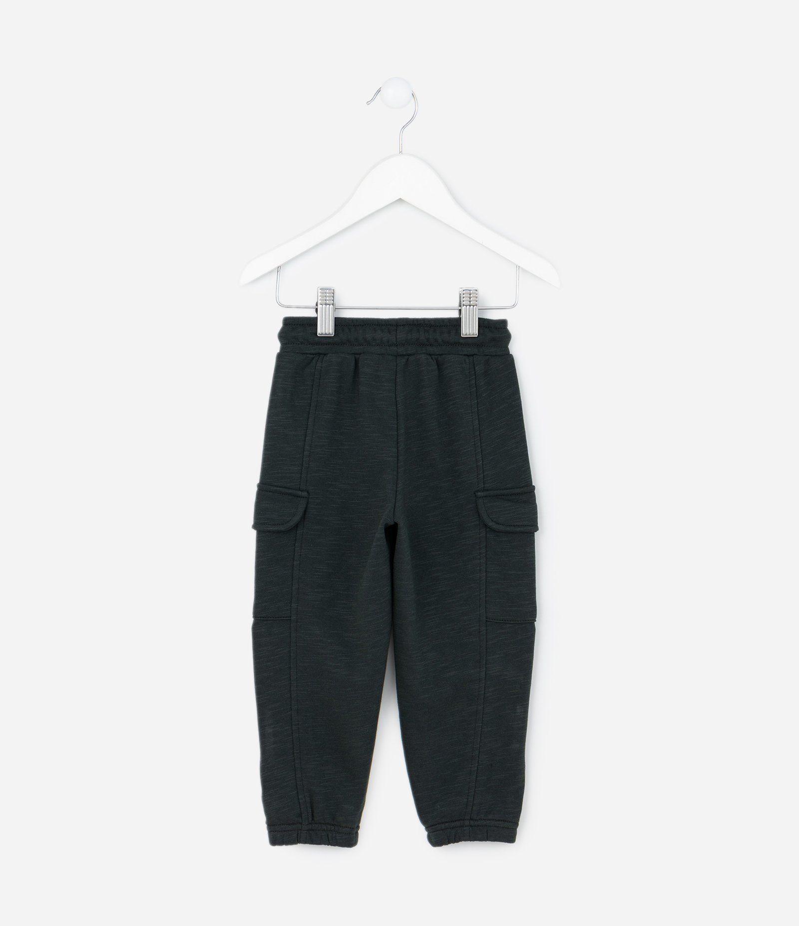 Calça Infantil em Moletom com Bolsos Cargo – Tam 1 a 5/6 Anos Verde Escuro 3