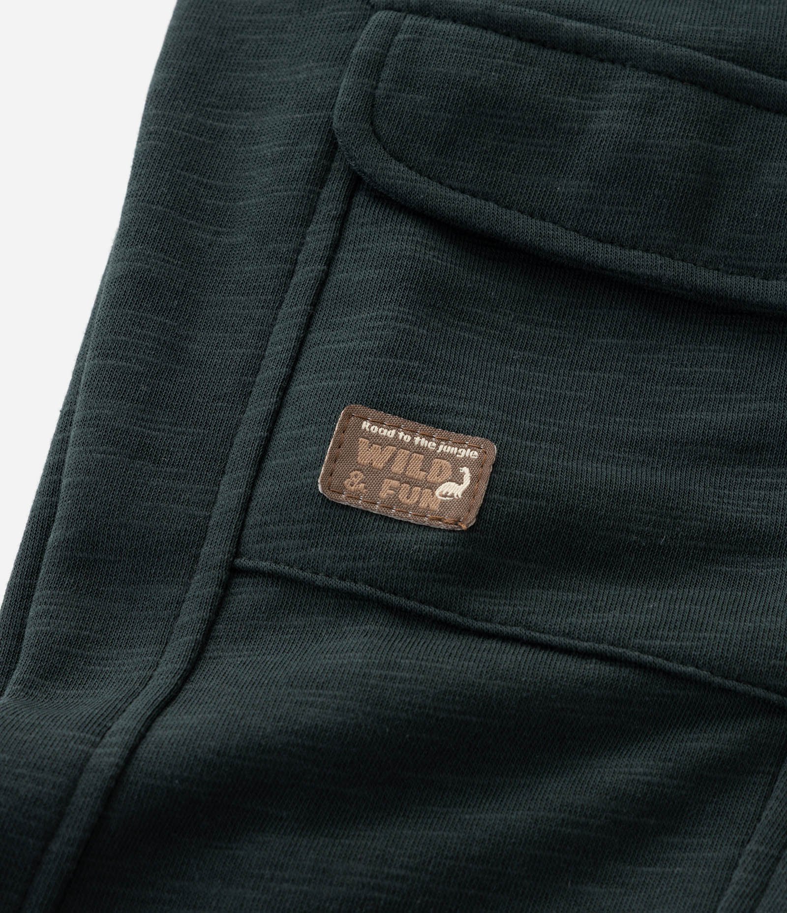 Calça Infantil em Moletom com Bolsos Cargo – Tam 1 a 5/6 Anos Verde Escuro 7