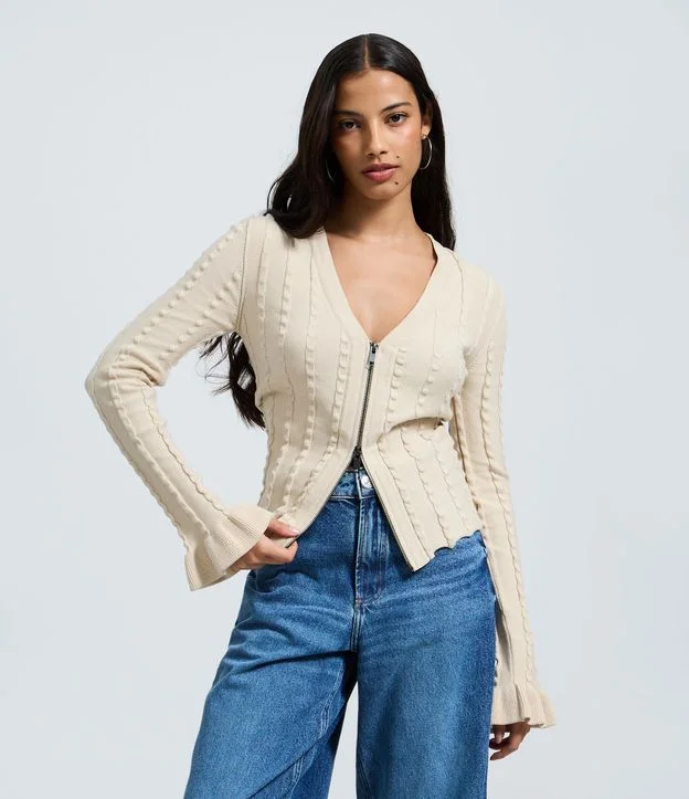 kazu117 TRICOT TEXTURA MEIO ZÍPER - TNG