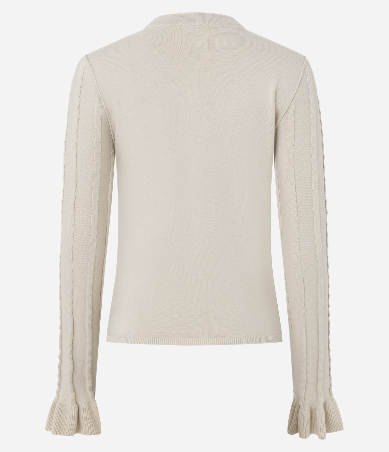 Cardigan em Tricô Texturizado com Zíper Off White 3