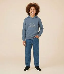 Casaco Infantil em Moletom com Estampa Every Wave Counts – Tam 5 a 14 Anos