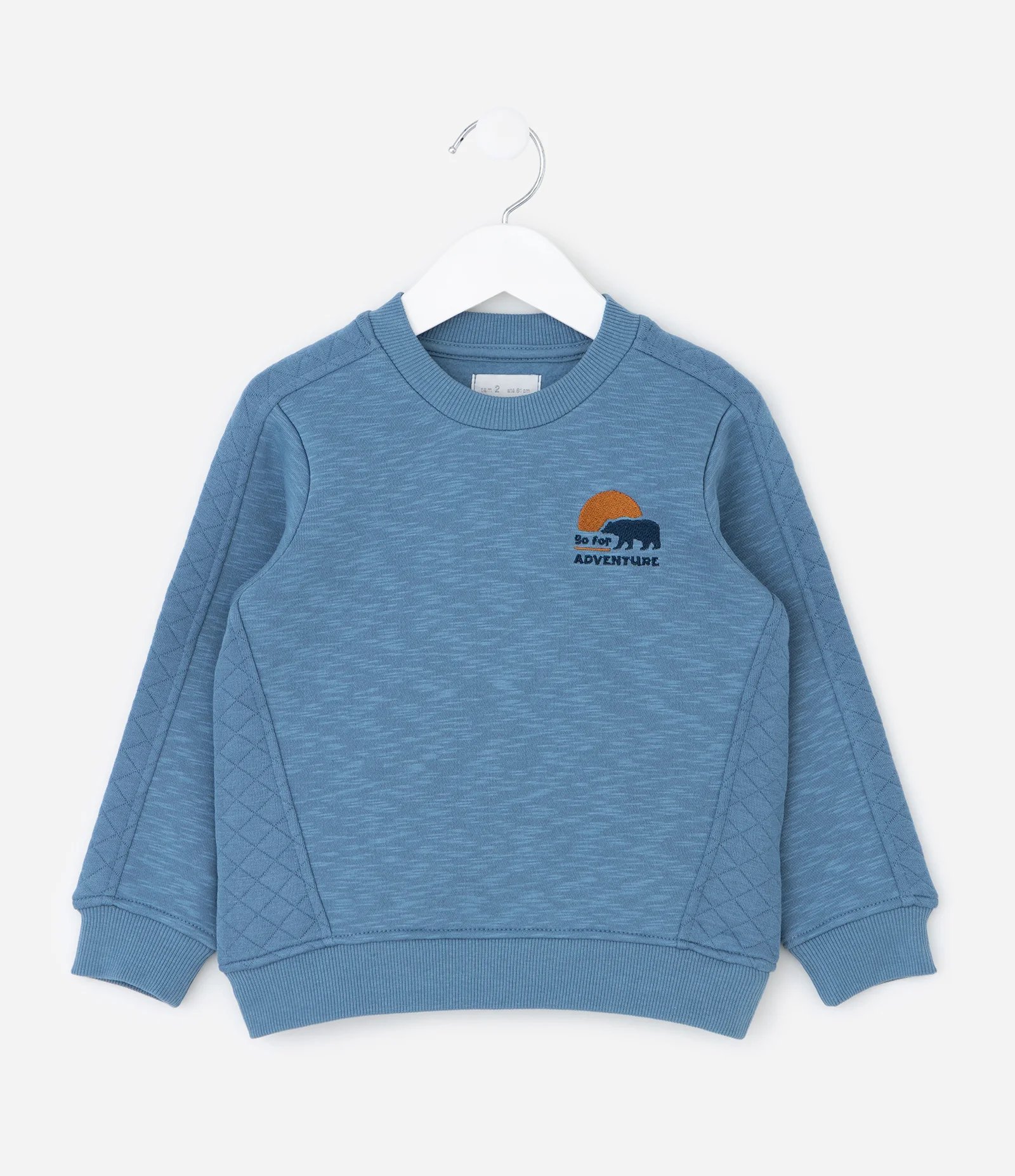 Conjunto Infantil com Recortes Matelassados – Tam 1 a 6 Anos Azul 3