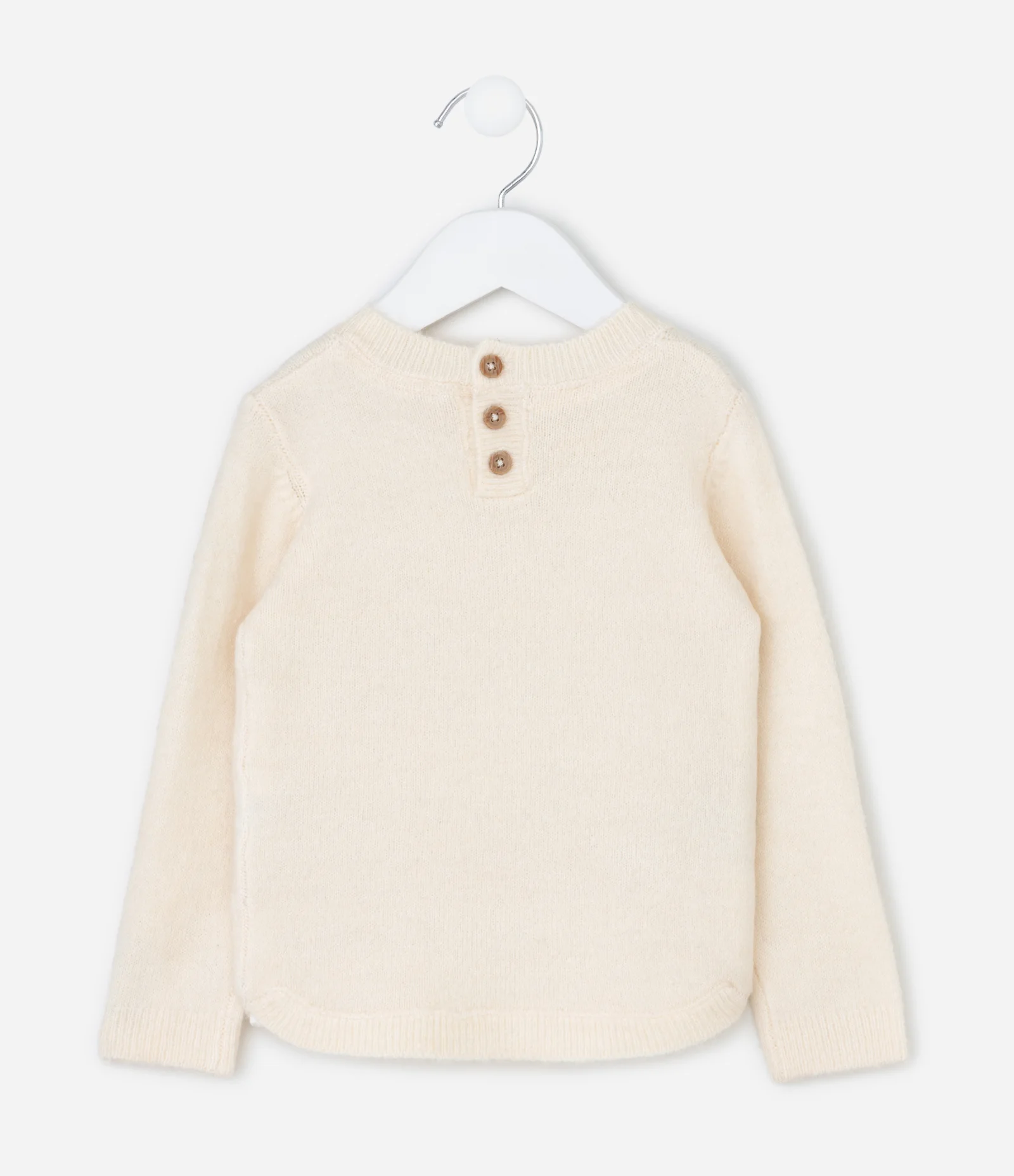 Casaco Infantil em Tricô com Mini Bolinhas Coloridos – Tam 0 a 18 Meses Off White 2