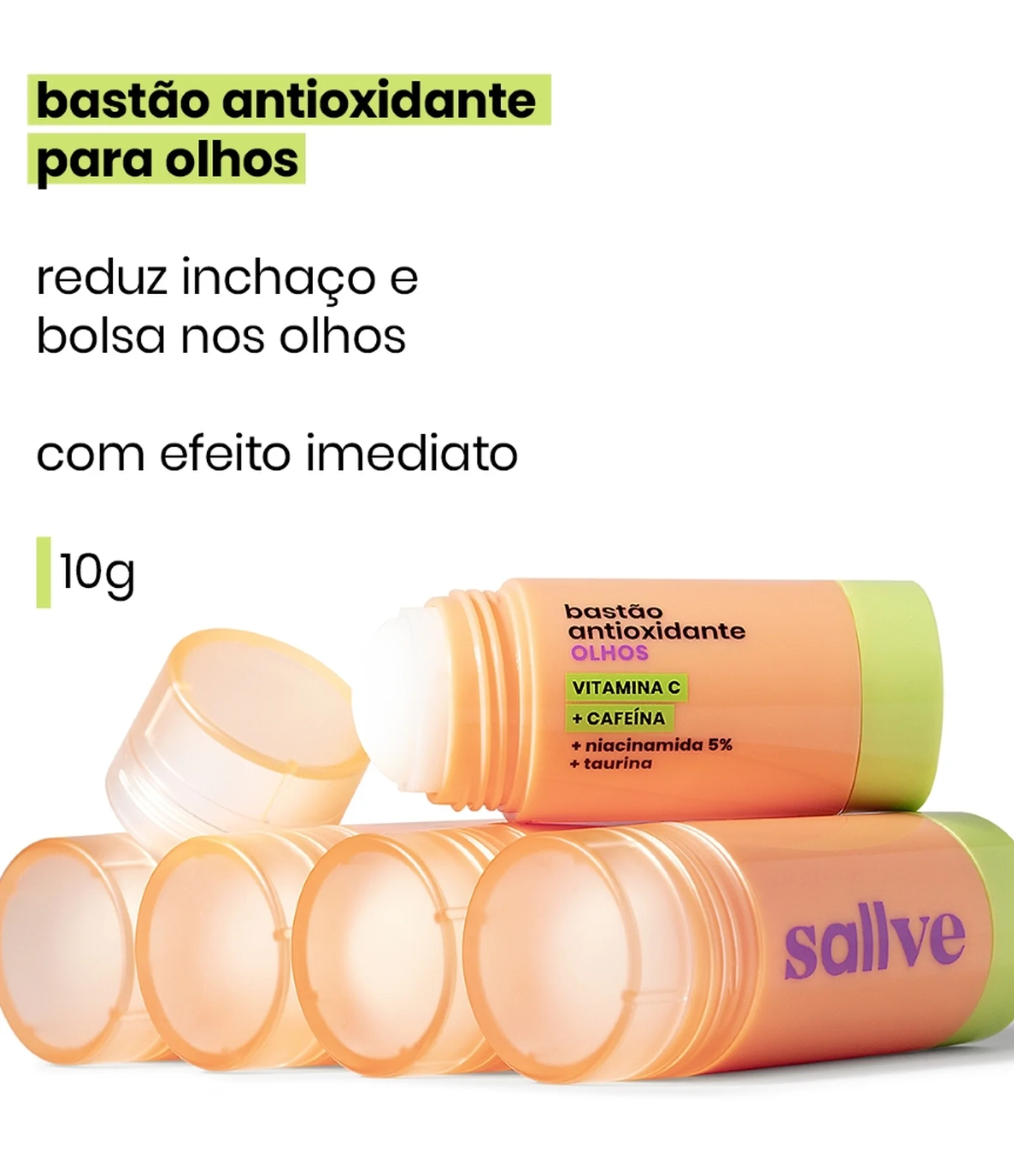 Bastao Facial Antioxidante Para Olhos Sallve 10g 2