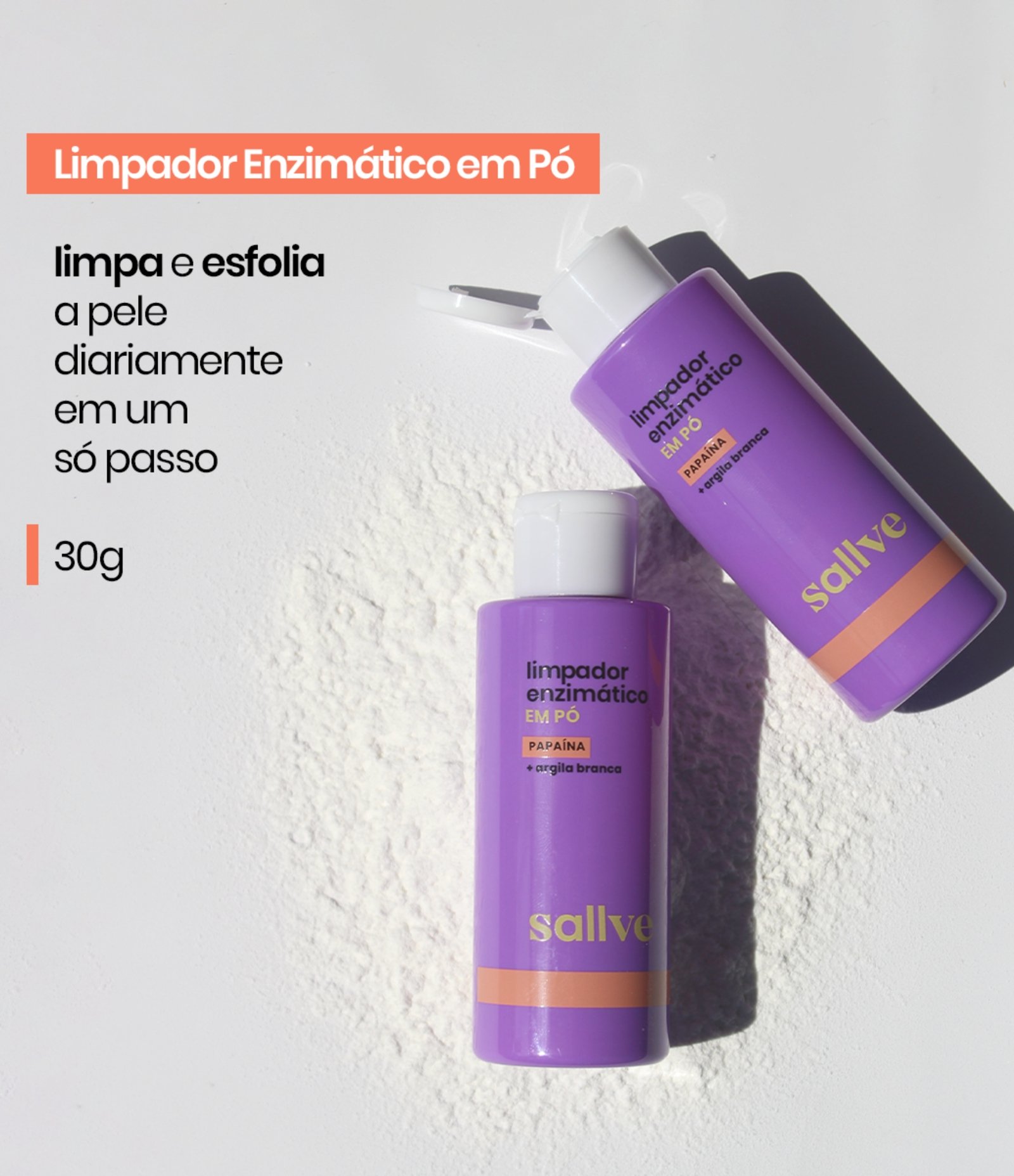 Limpador Facial Enzimatico Em Po Sallve 30G 2