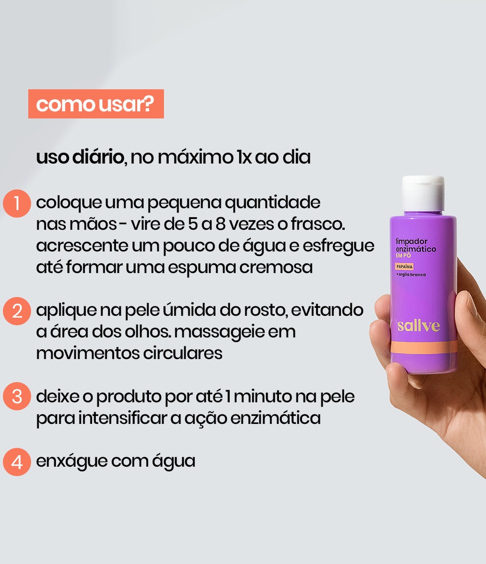 Limpador Facial Enzimatico Em Po Sallve 30G 3