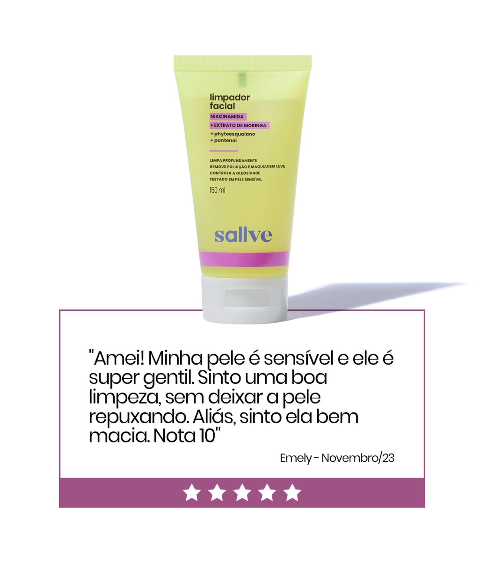 Limpador Facial Sallve 150ml 4