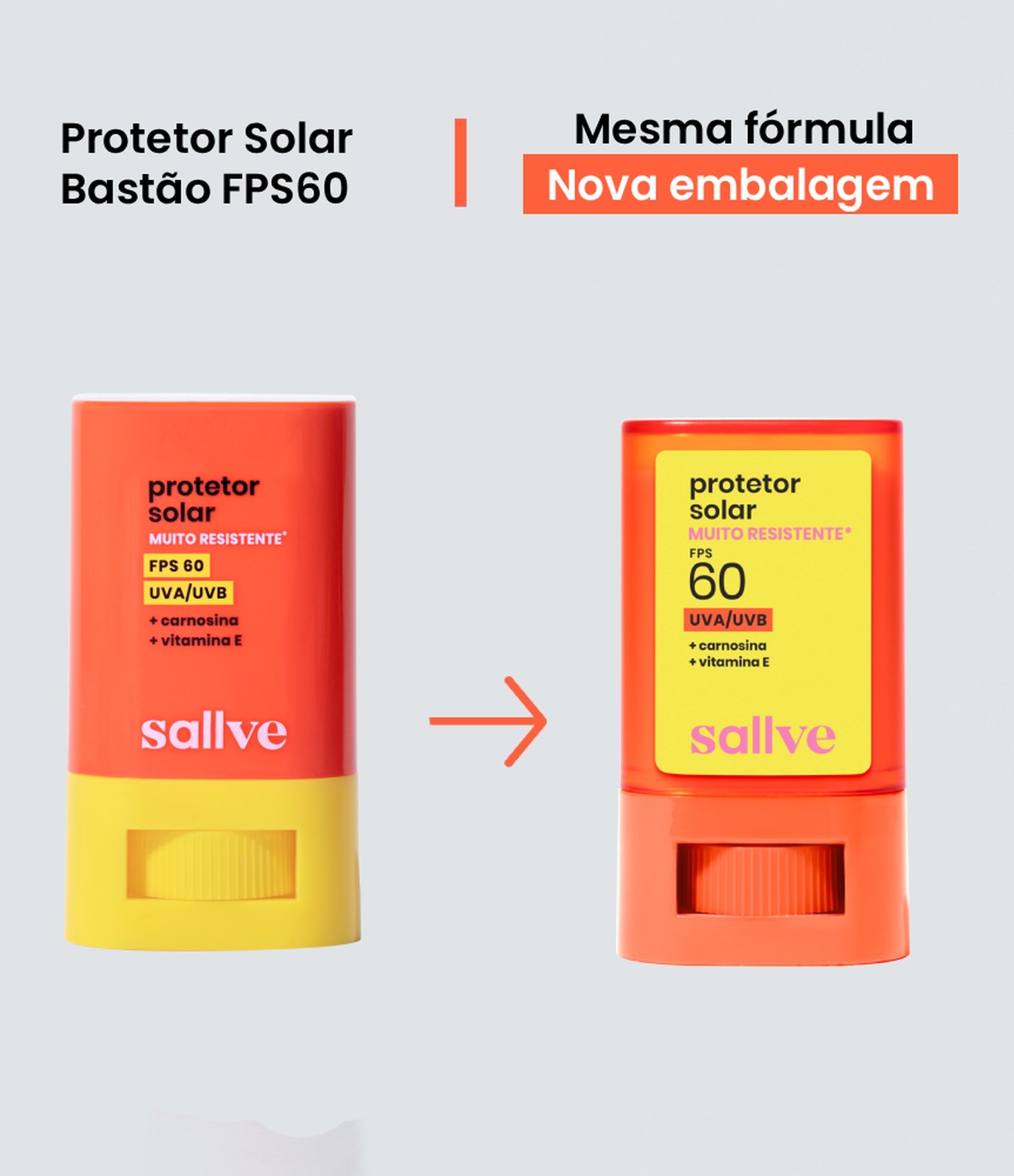 Protetor Solar Facial Bastao FPS60 Sallve 15g 2