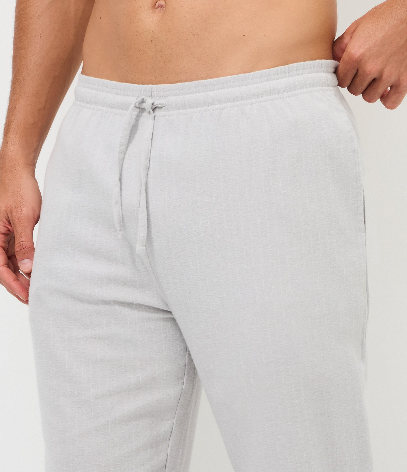 Calça de Pijama em Flanela com Cordão no Cós Cinza 4