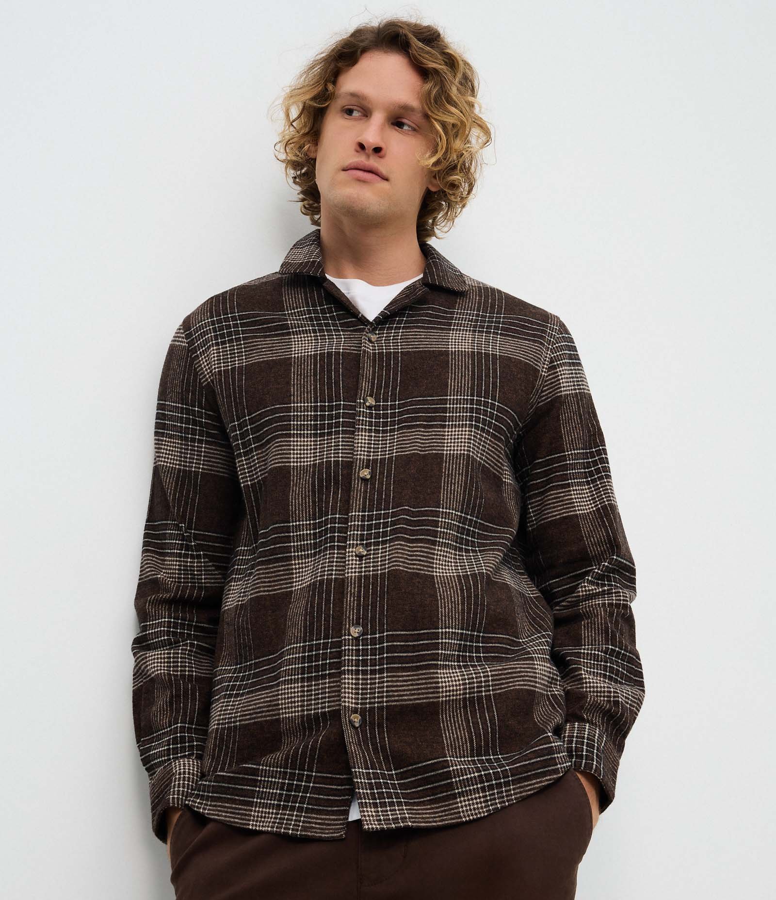 Camisa Regular em Flanela com Estampa Xadrez Demitasse 1