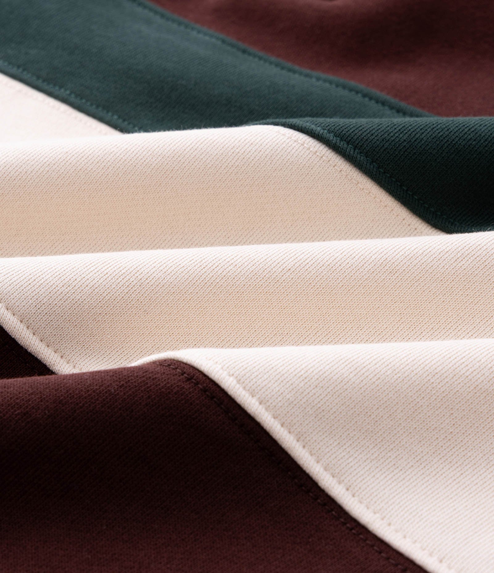 Casaco Moletom com Gola Polo Estampa Bloco de Cor Marrom 4