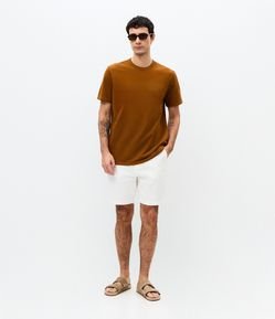 Bermuda Slim em Oxford com Bolso
