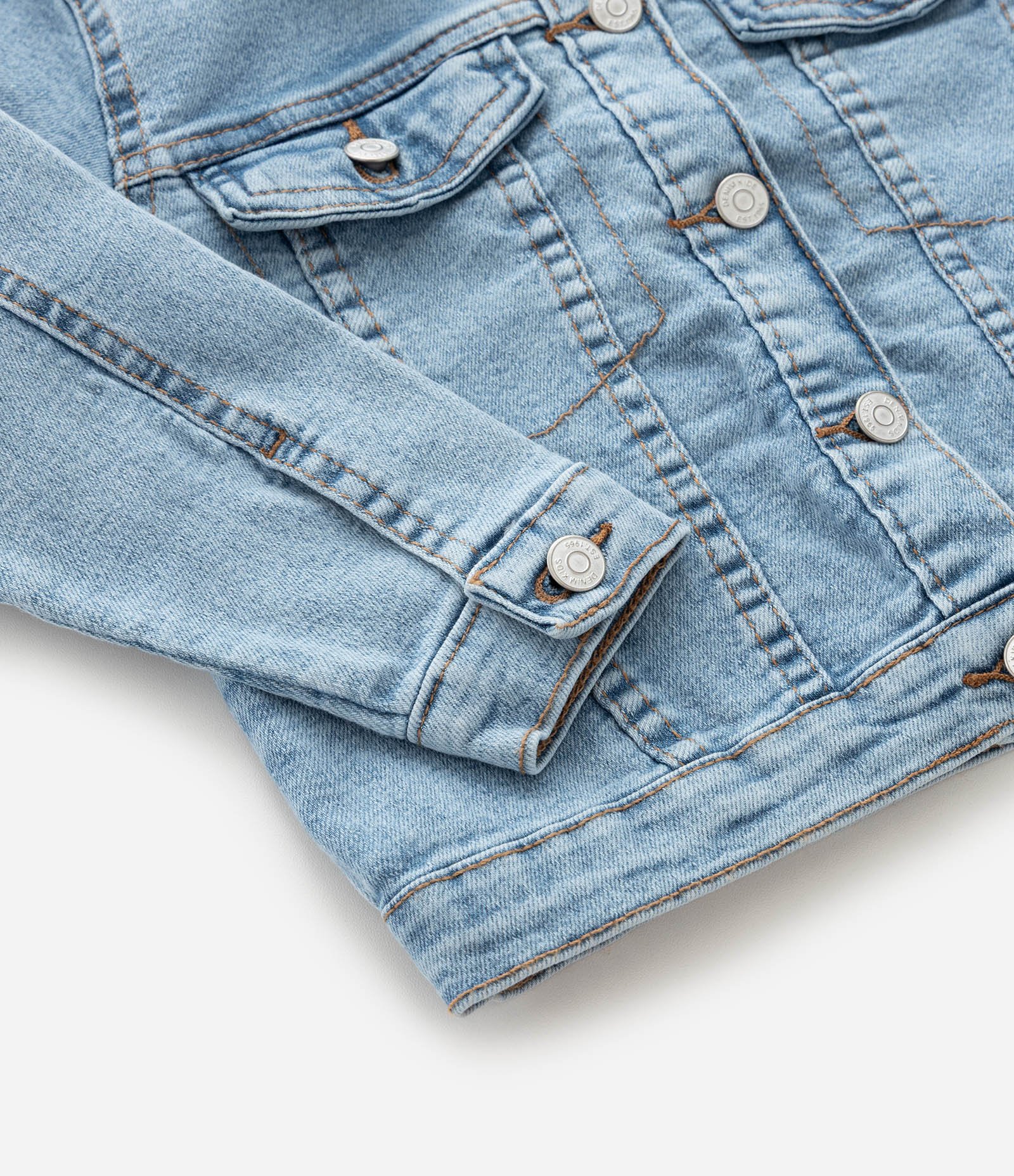 Jaqueta Infantil em Jeans com Bolsos Frontais – Tam 1 a 5/6 Anos Azul 4